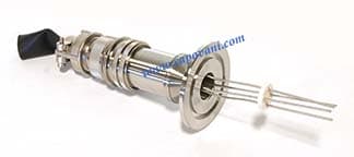 Kurt Lesker TFT2KA00008B Thermocouple Feed Through Type K Mil-Spec Plug