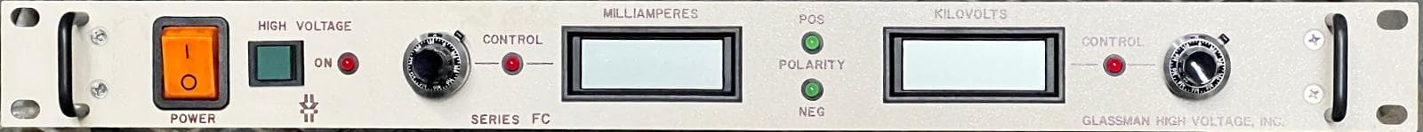 Glassman + PS/FC05P24 or - PS/FC05N24 High Voltage Power Supply Positive or Negative Polarity