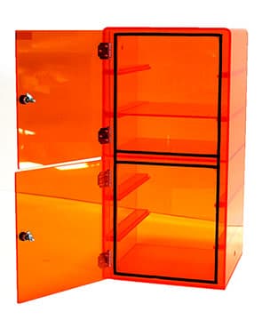 Liberty Industries Desiccator Dry Box, Amber, Two Compartment