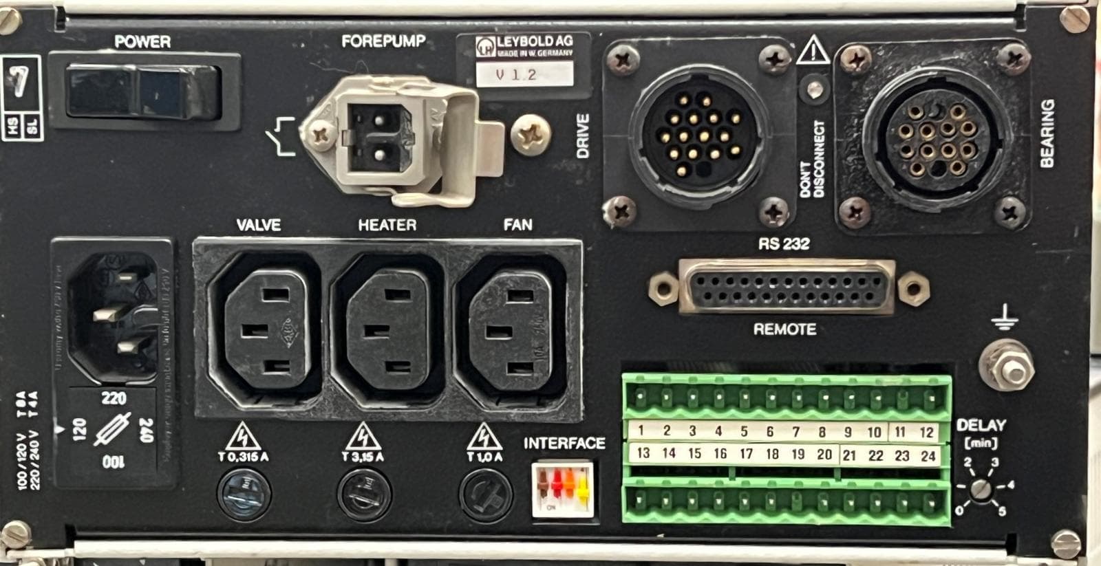 LEYBOLD NT340M Turbo Pump Controller