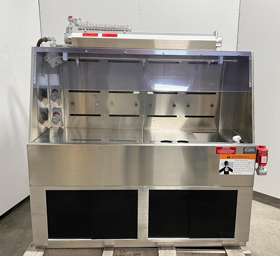 Leatherwood Plastics LPAC100.SS.X - 6' Solvent Bench Rear Exhaust