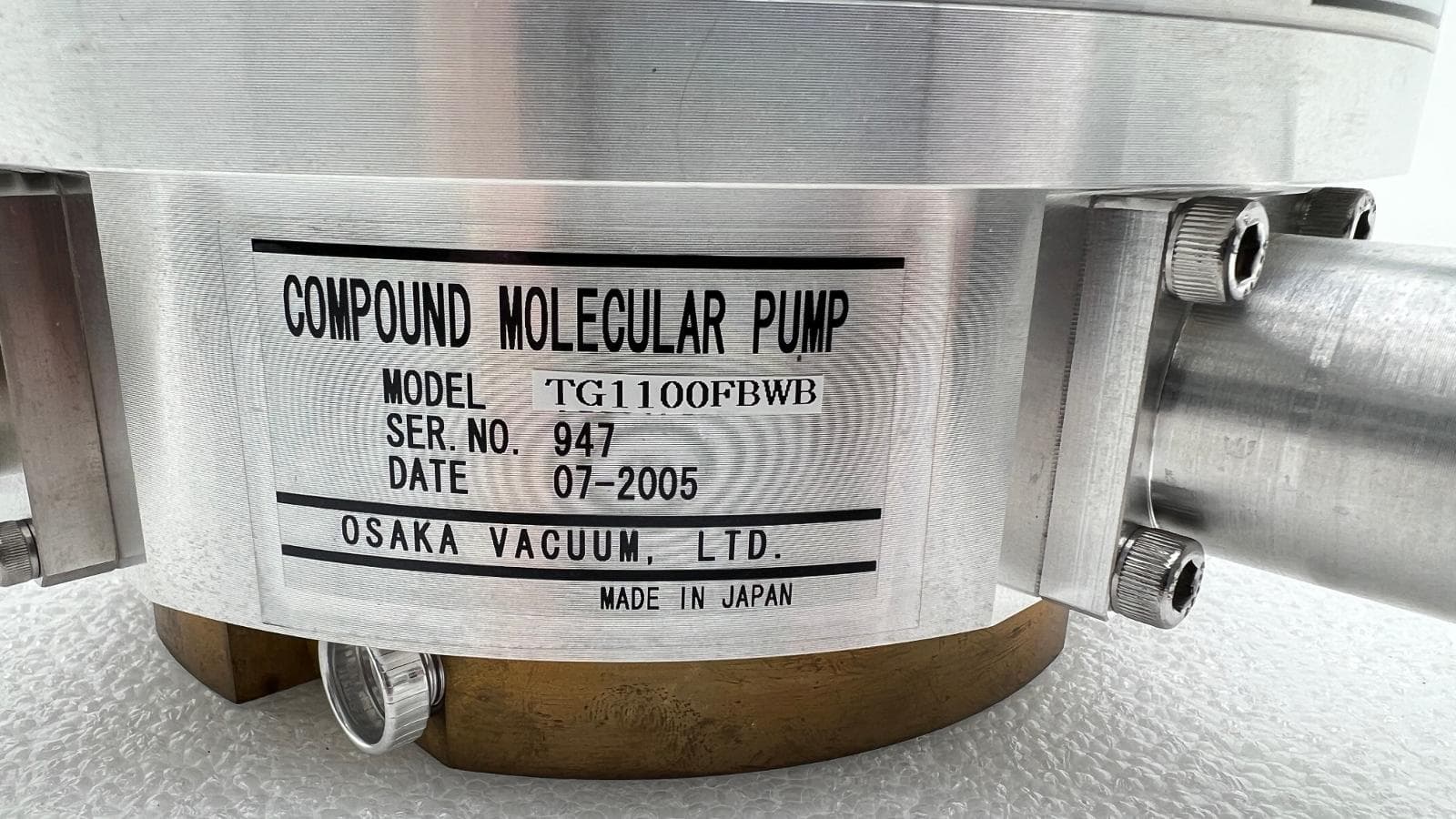 Osaka Vacuum TG1100FBWB Turbo Vacuum Pump
