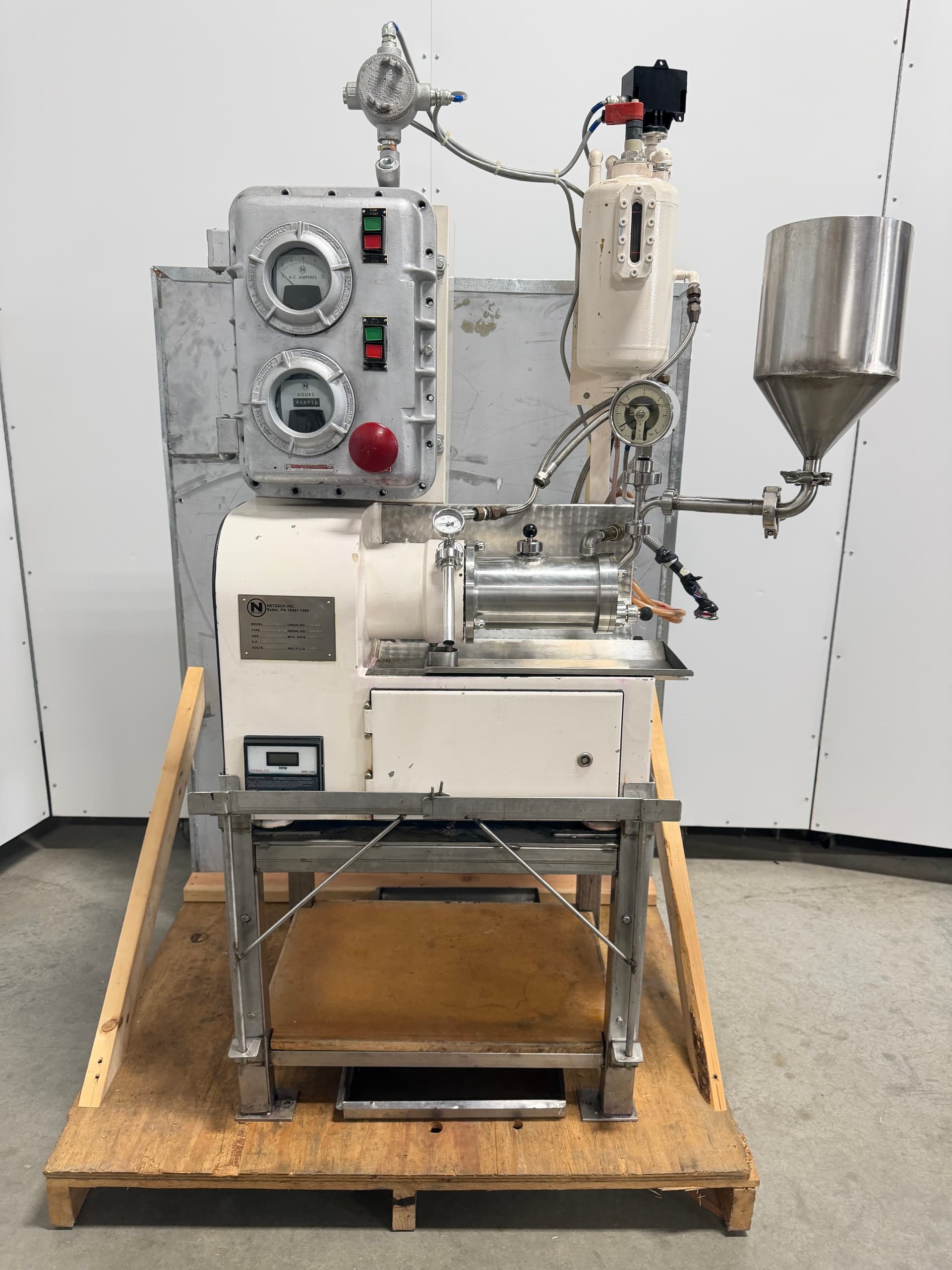 Netzsch LMJ 1 LME 1 Lab Scale Molinex-John Media Mill Variable Speed, 3HP