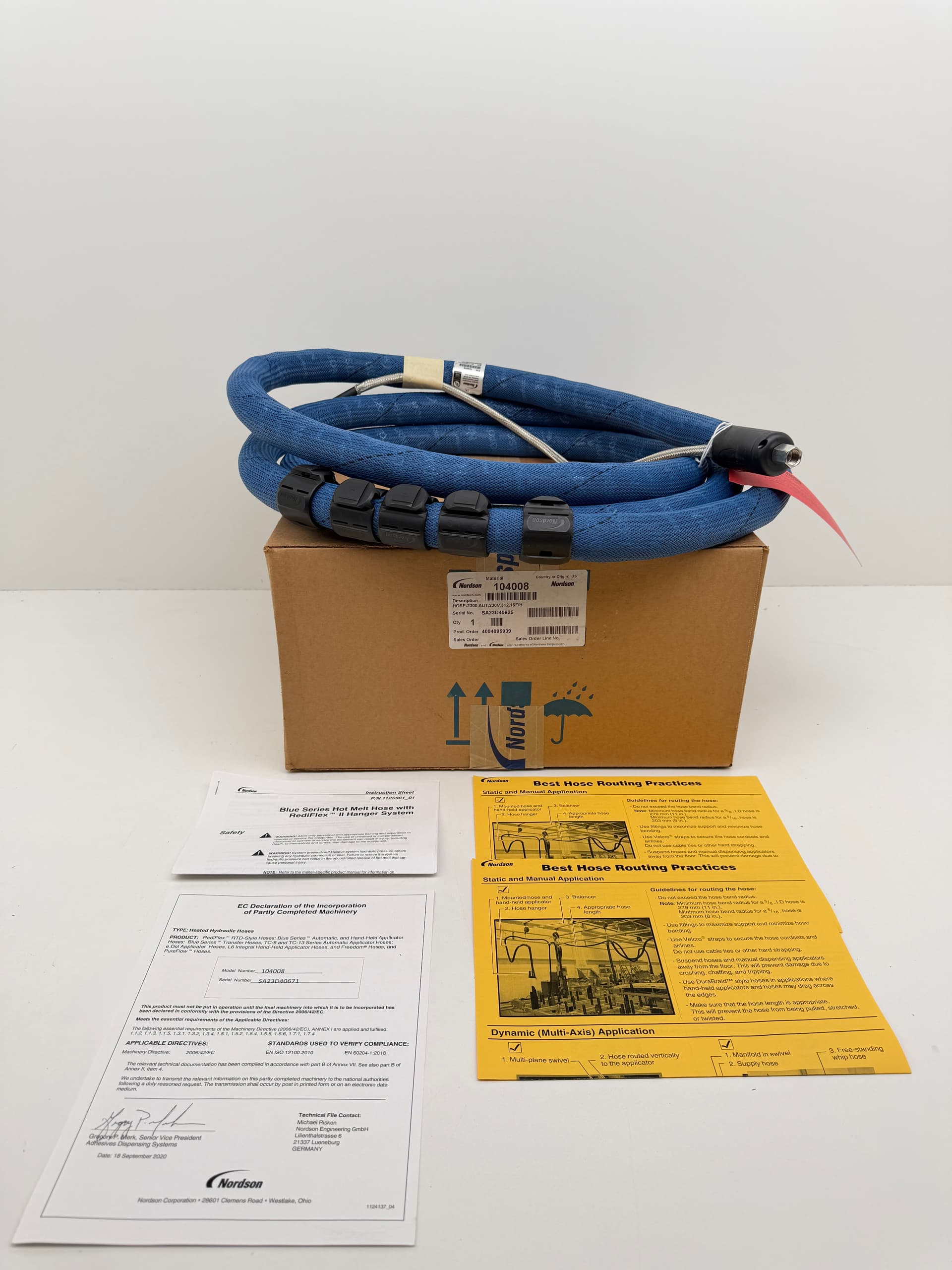 Nordson 104008 Heated High Flex Hot Melt Hose-2300, 16FT, 5/16" 230V