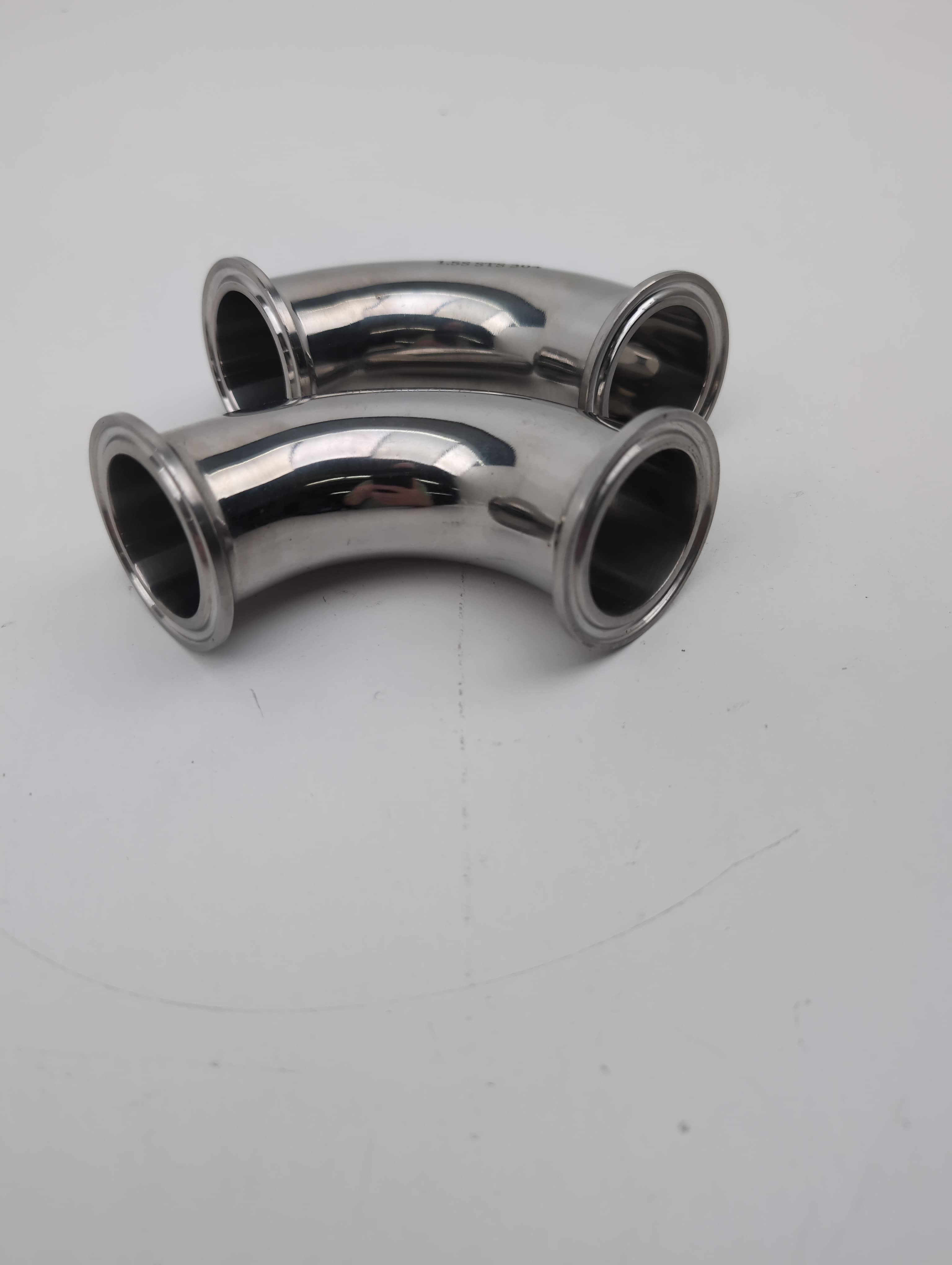 STS 2"OD, 1.375 ID tube, 90 304 SS Sanitary Fitting