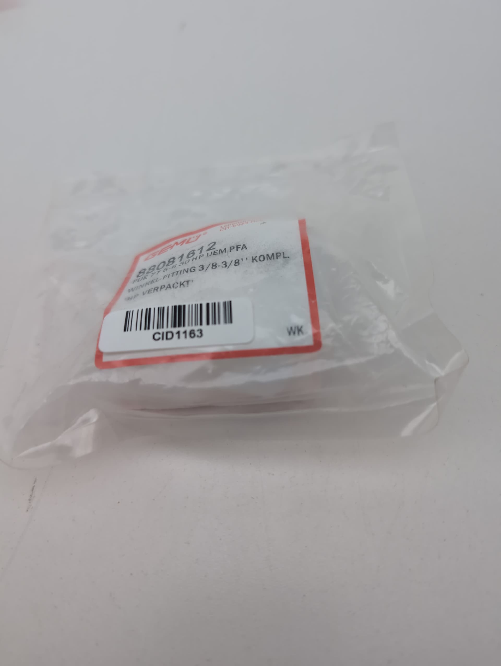 Gemu FUE 77 6 6 30HP UEM 90 Union Elbow PFA 3/8" x 3/8"