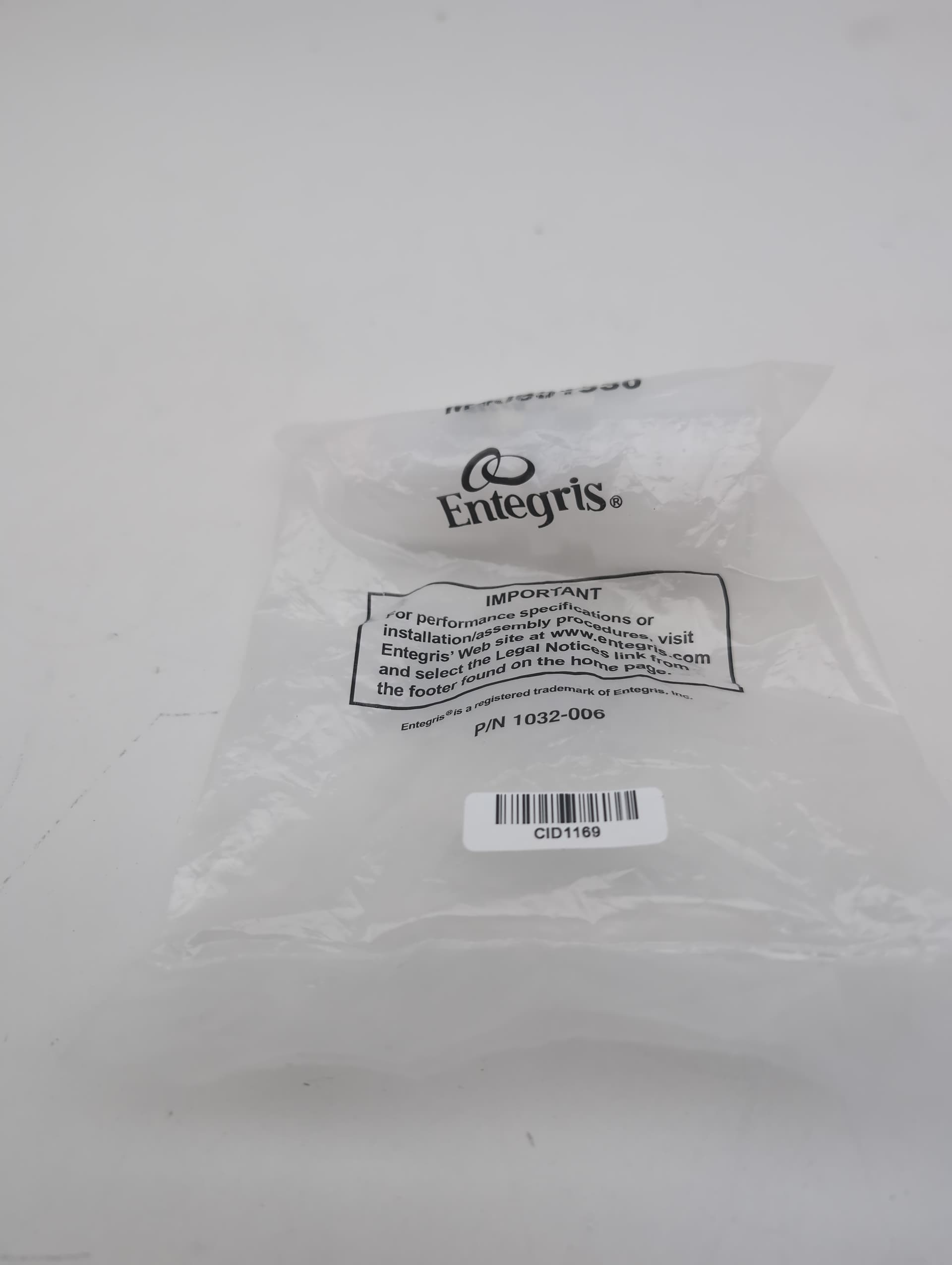 Entegris Flaretek SU16-12FN-1 PFA Straight Union Reducer, 1" x 3/4"