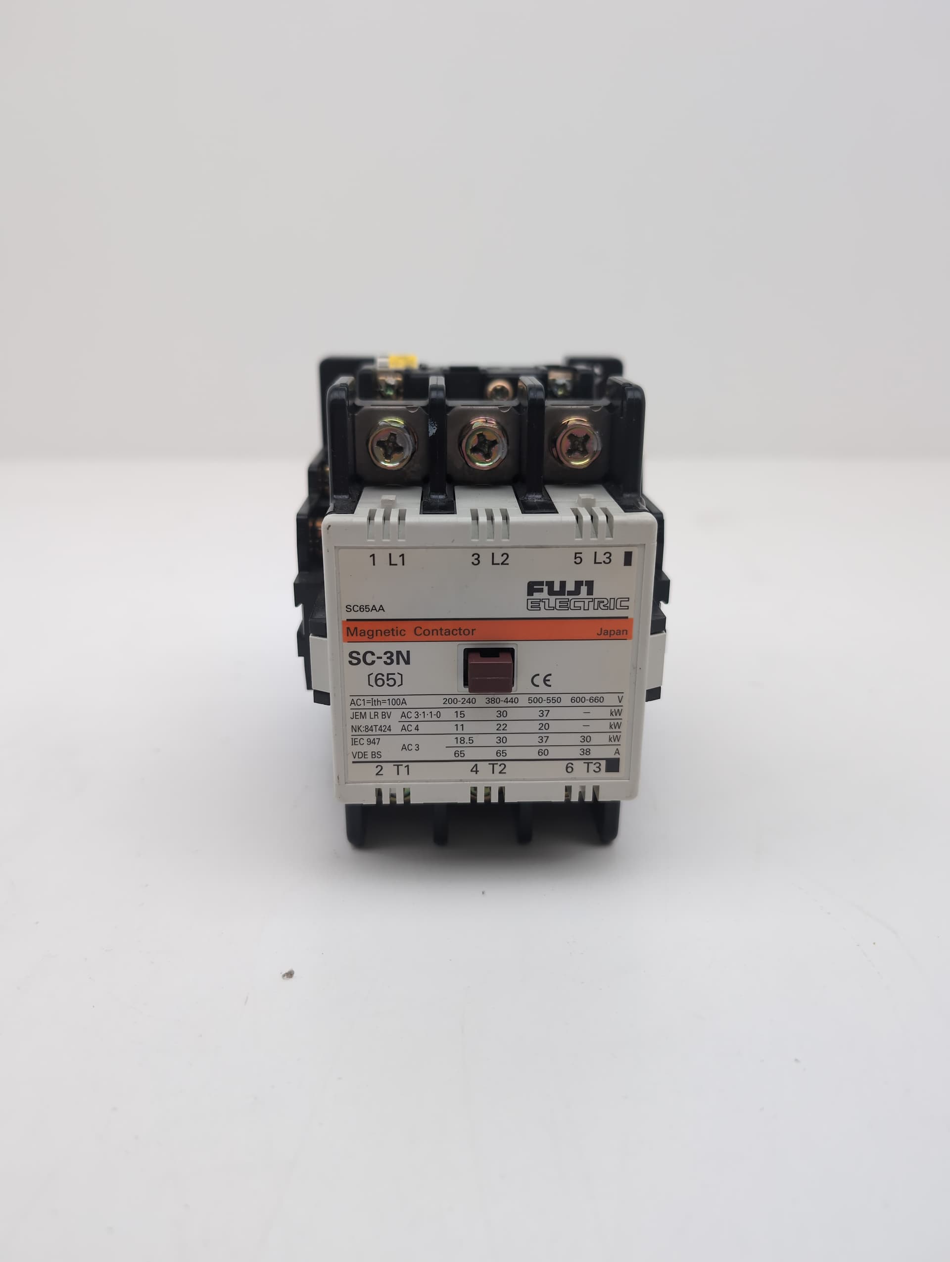 Fuji Electric SC-3N SC65AA Contactor 200-220VAC Coil, 65A