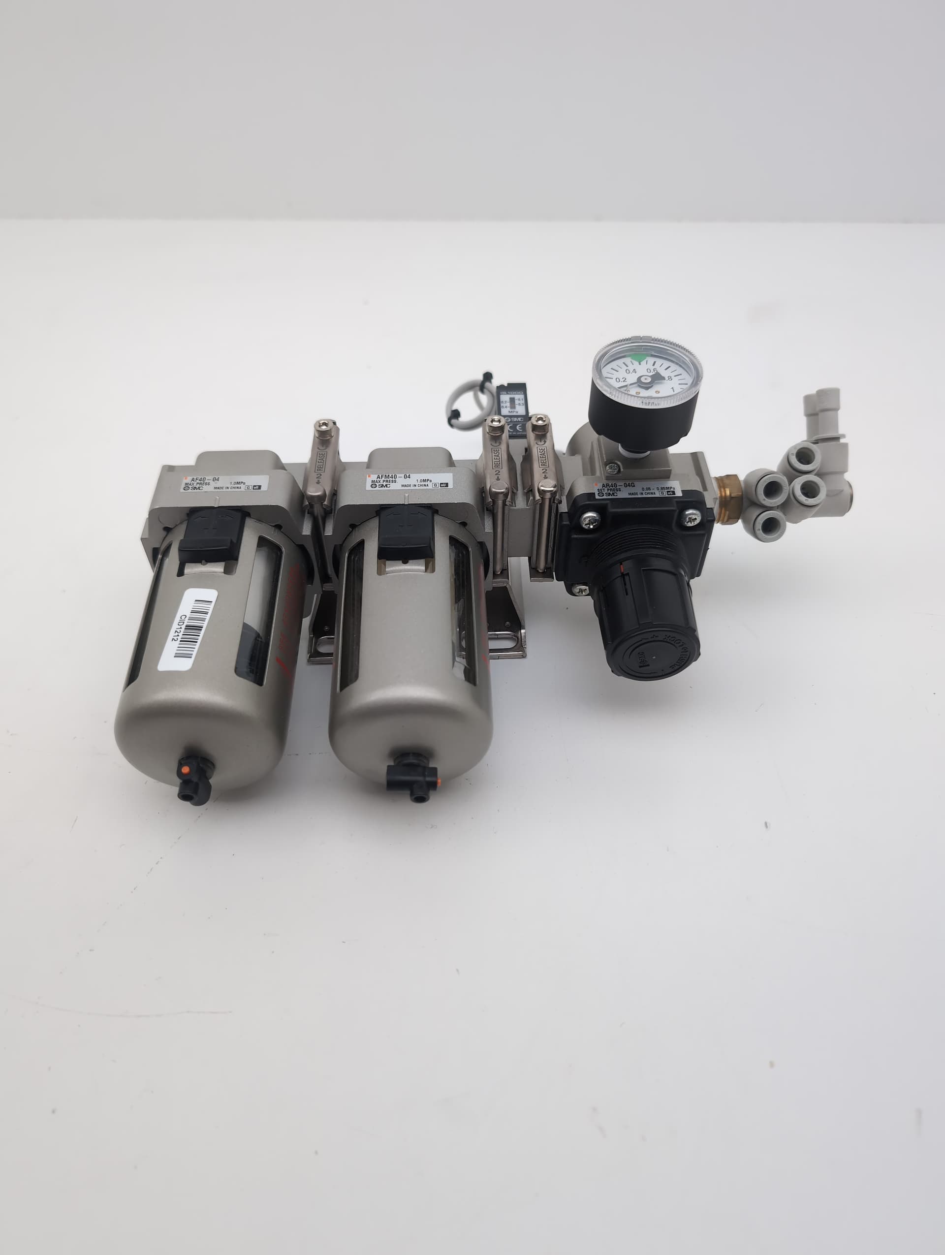 SMC AR40-04G, AF40-04, AFM40-04 Air Filter Regulator Combo, 0.1 - 0.4MPa