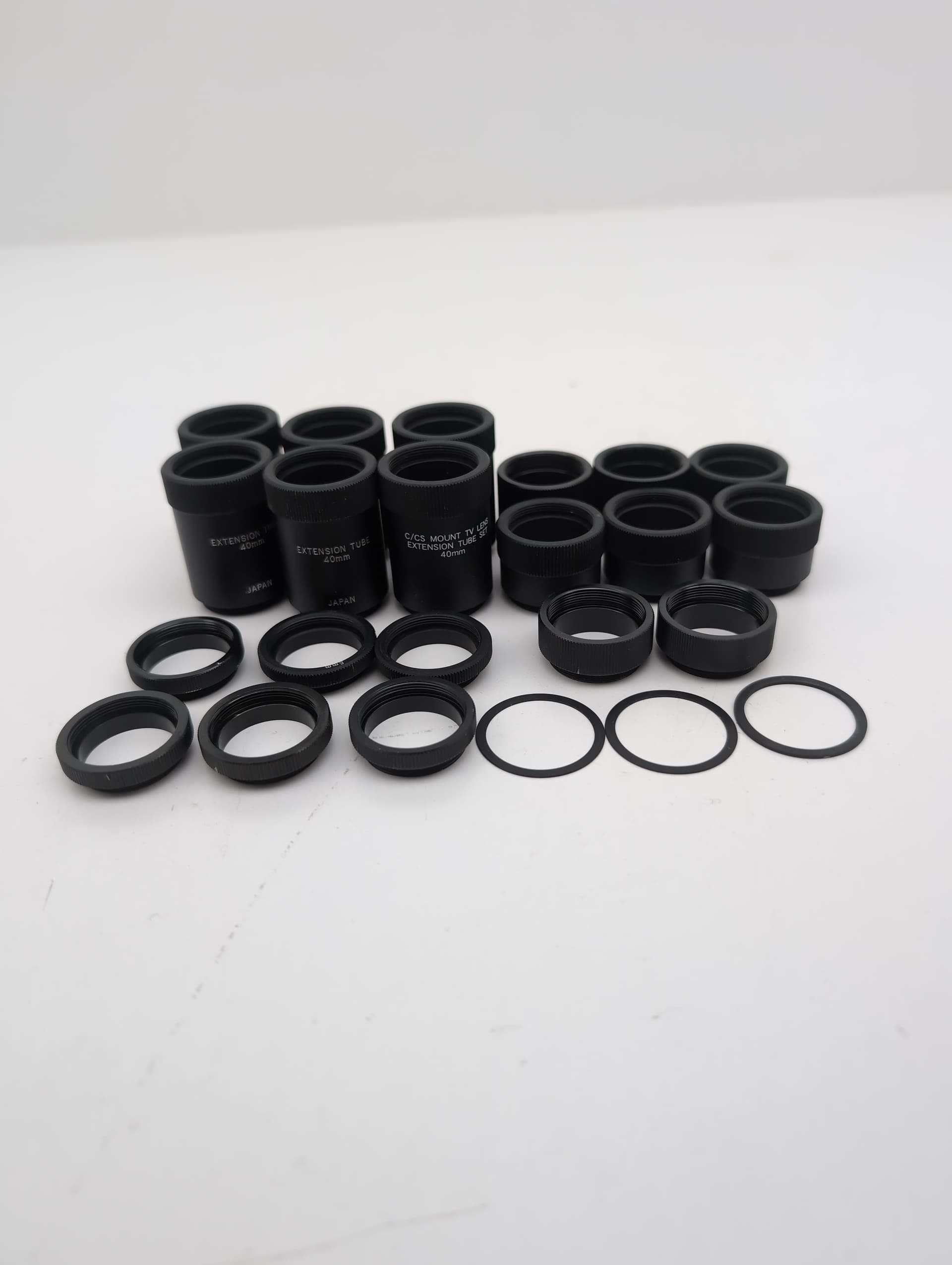 C mount Extension Tube/ Spacer Mixed Lot 40mm,22mm, 20mm,10mm,5mm,1mm,0.5mm