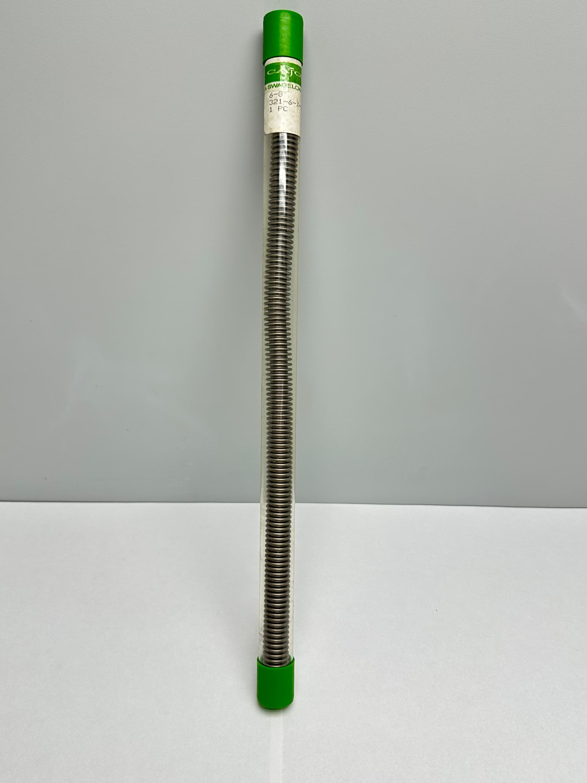 Cajon 321-6-X-12 Flexible Metal Tubing/Hose, 3/8" OD Tube x 12"L, 321 SS