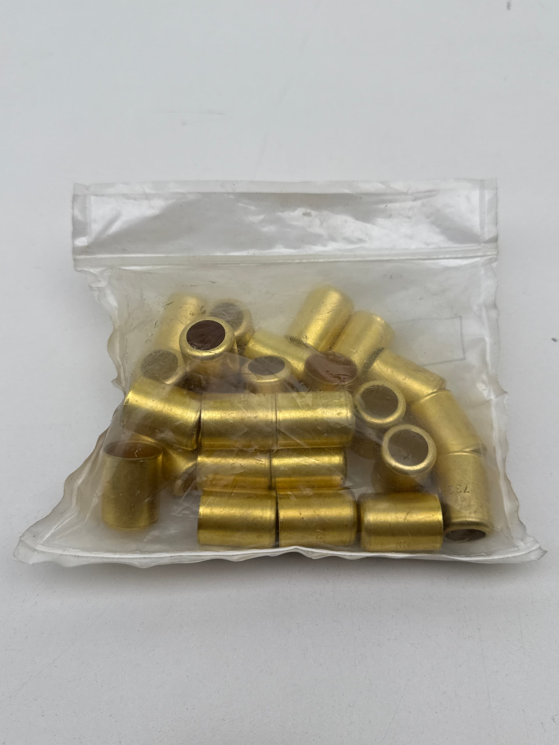McMaster Carr 5349K45 .525" ID 1" LG 375" Hole Brass Hose Ferrules
