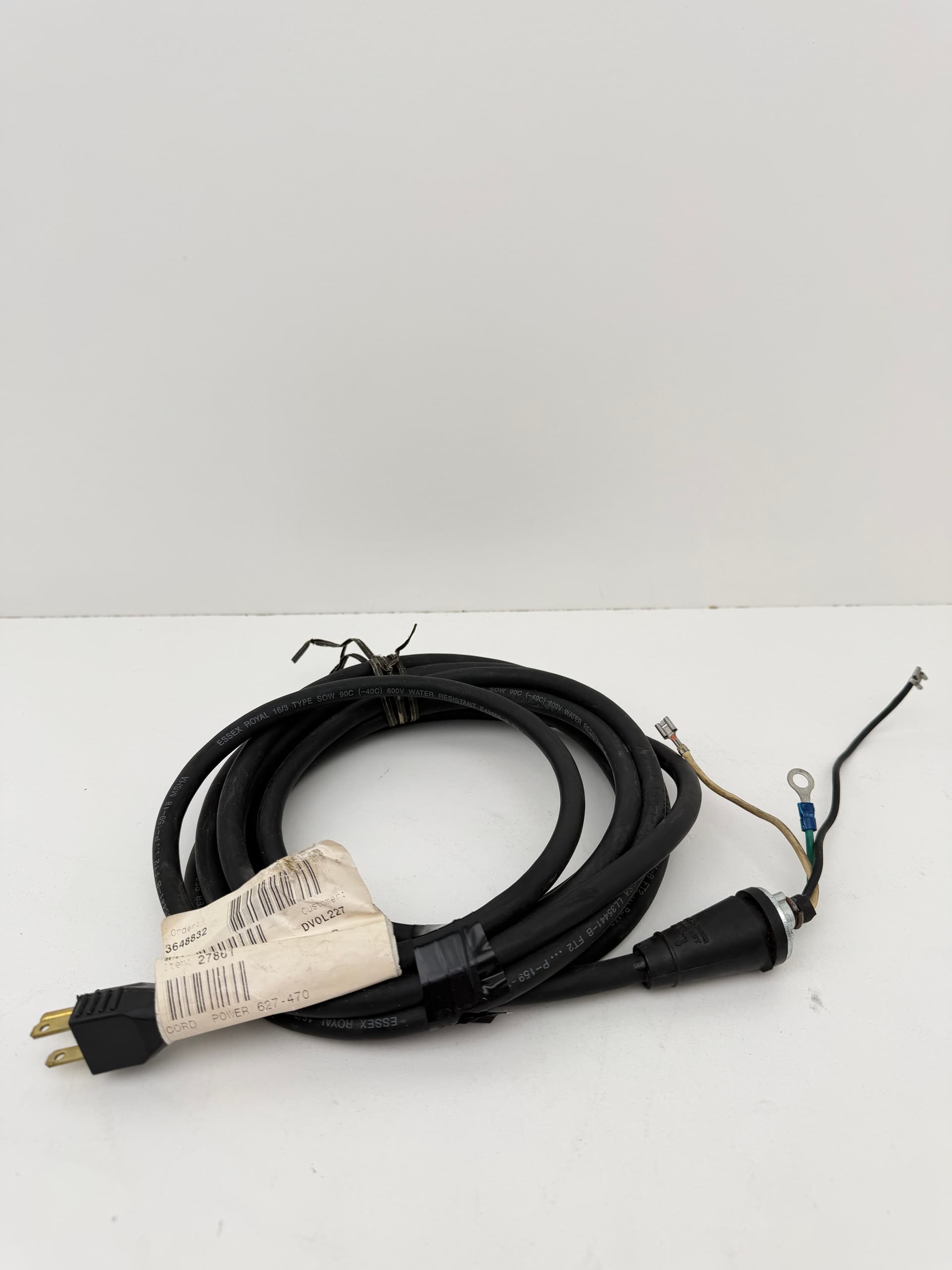 Columbus McKinnon 27861 627-470 Hoist Power Cord 15'