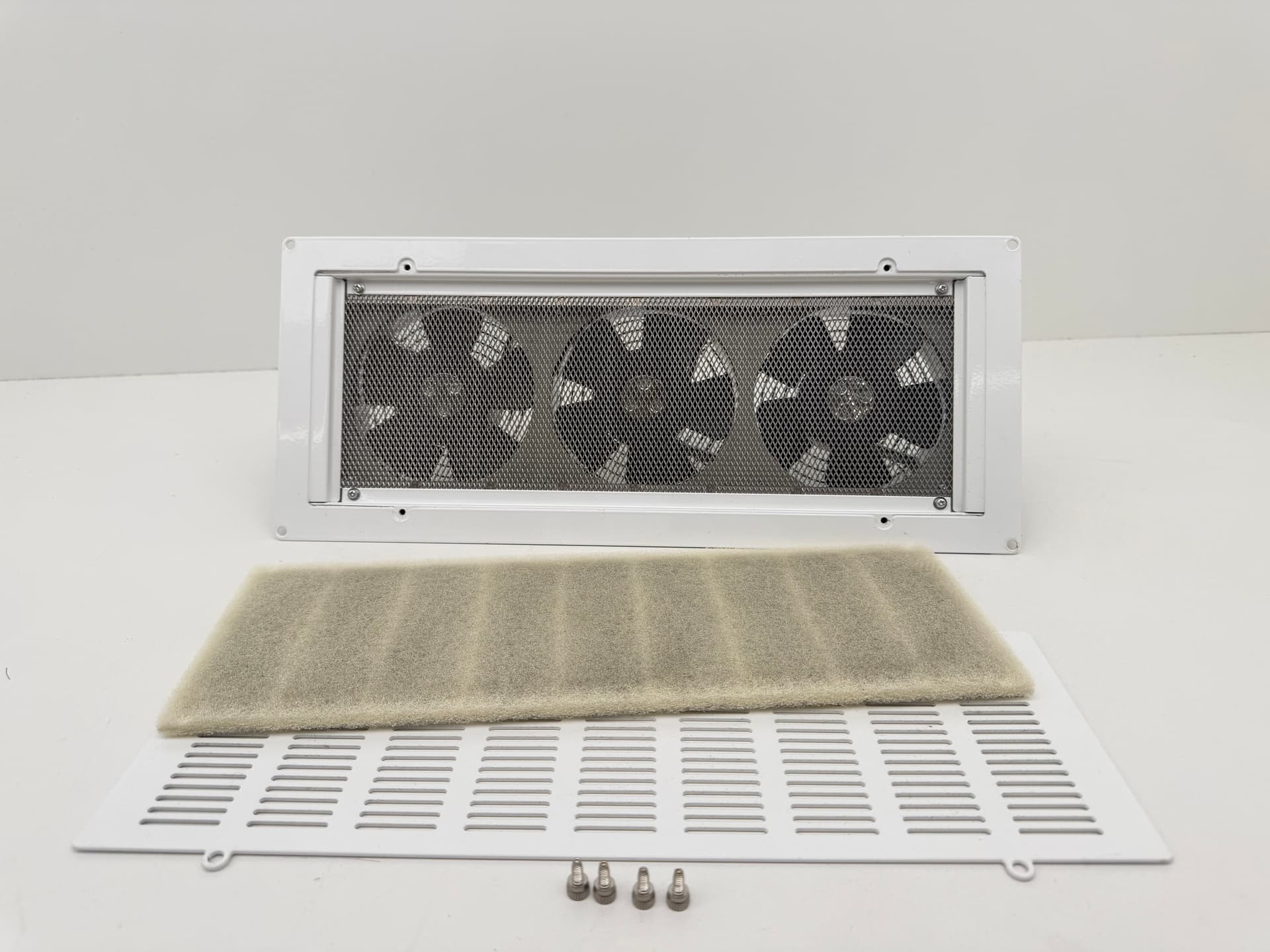 ORIX MU1238A-41B Cooling 3 Fan Filter Housing Assembly 17" x 7-1/8" 200VAC