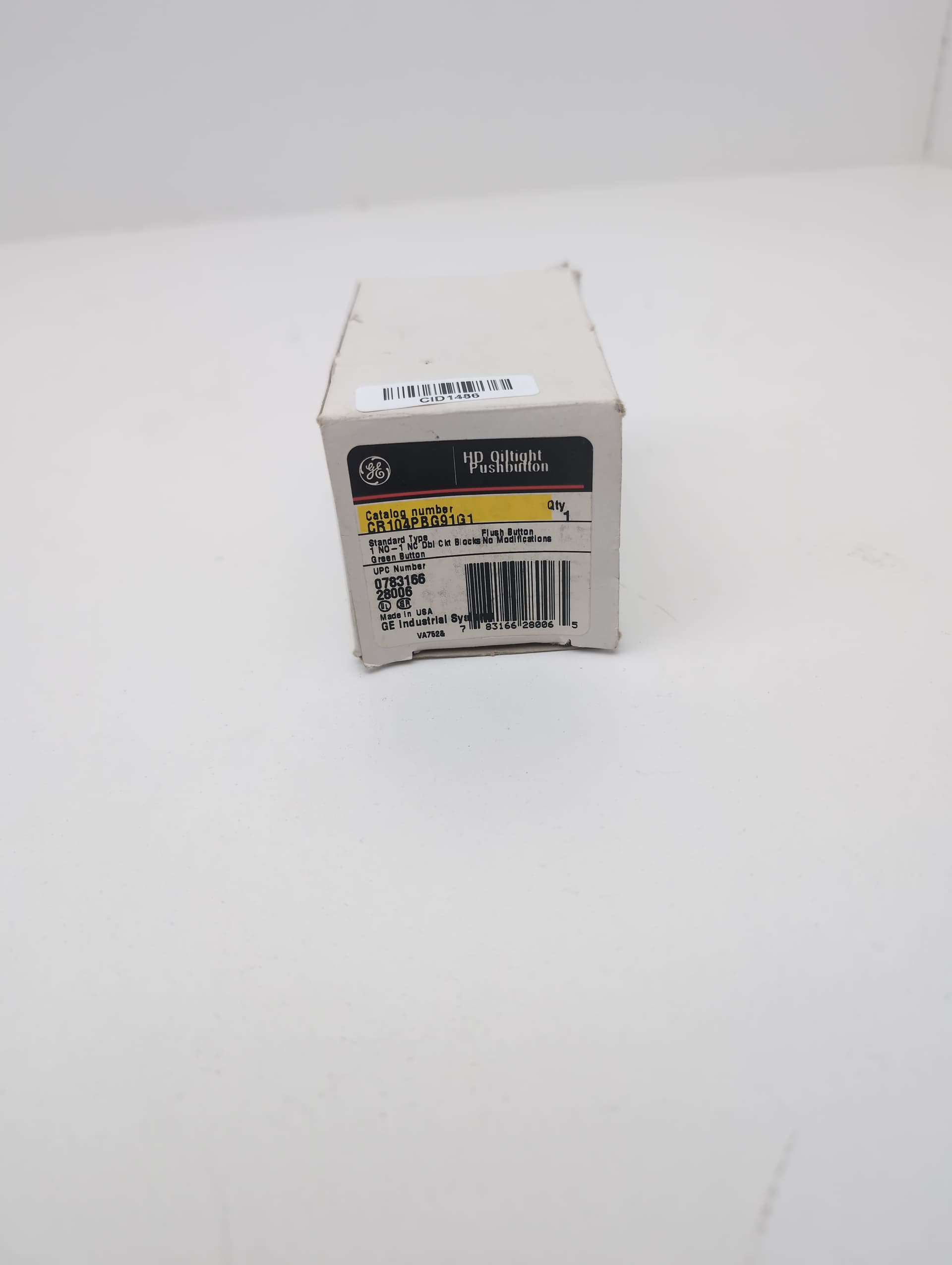 GE CR104PBG91G1 HD Pushbutton, Green , Non-Illum