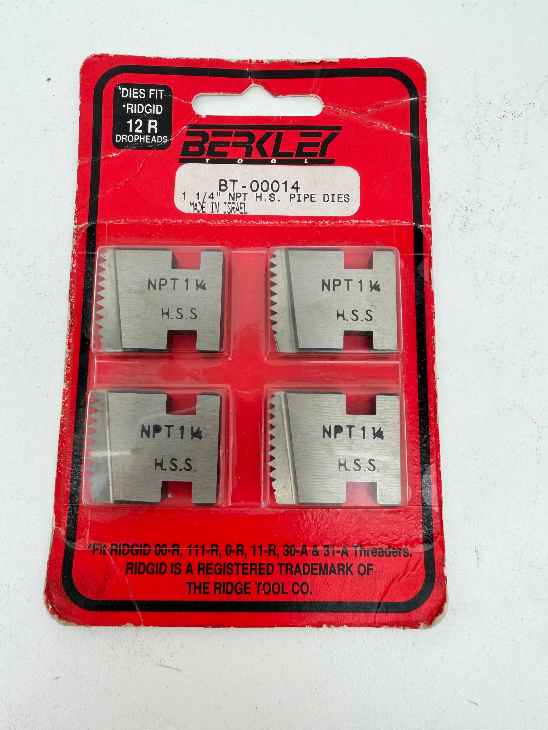 Berkley BT-00014 Steel Pipe Threading Die 1-1/4" NPT, Fits Ridgid 12R