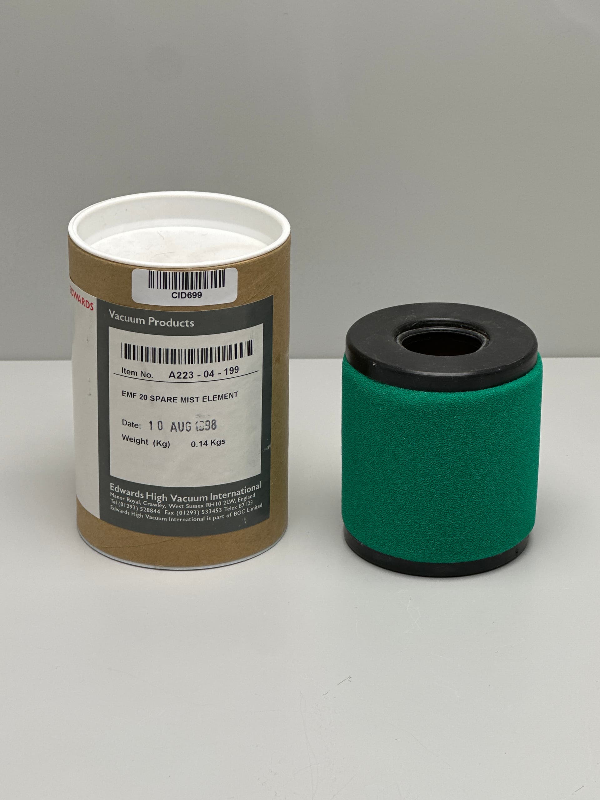 Edwards Vacuum A223-04-199 EMF 20 Spare Mist Element