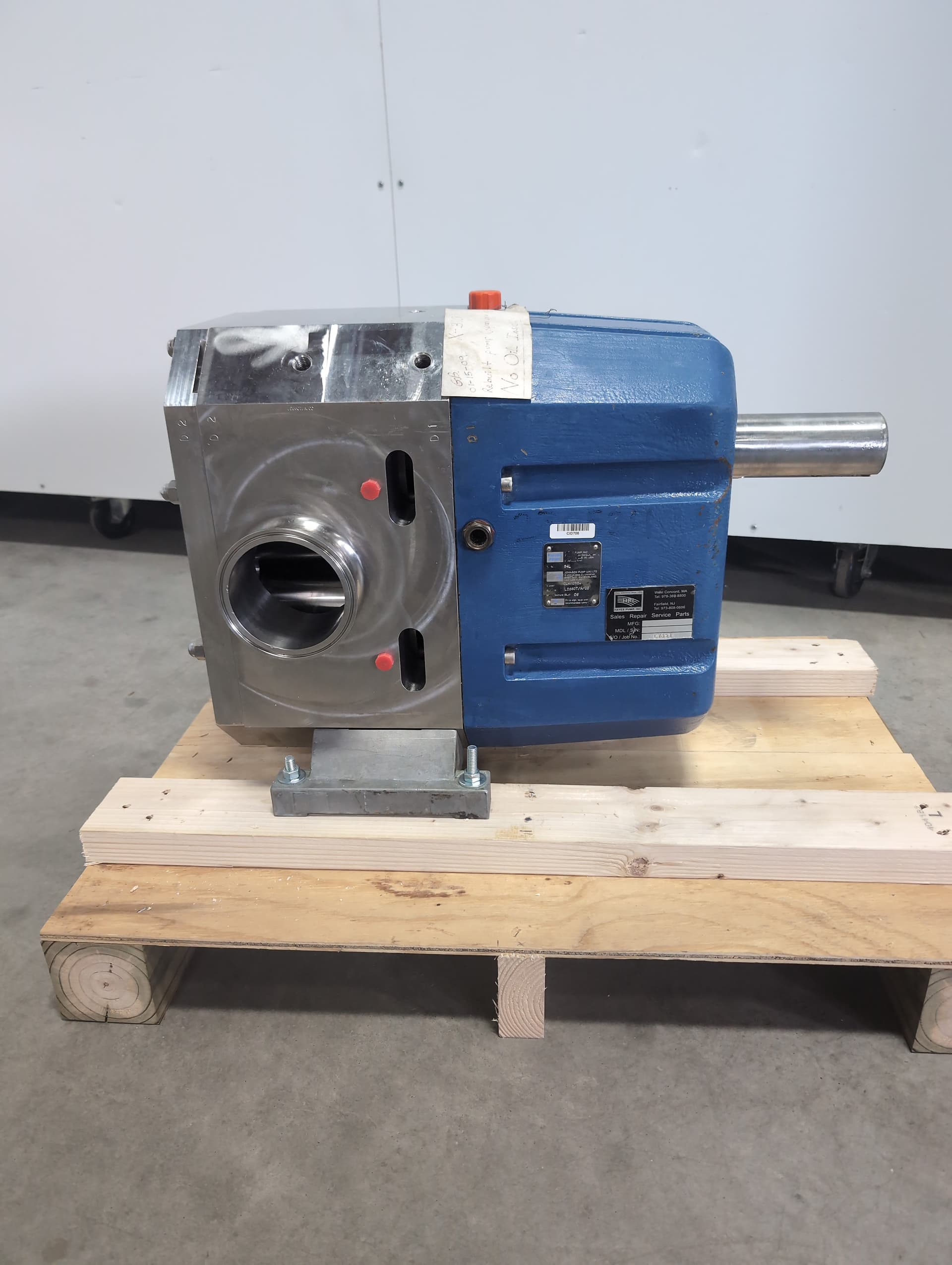 Viking/Wright Flow OL4/0324 Hygienic Rotary Lobe Pump, 4", 3.24L/rev., 316SS