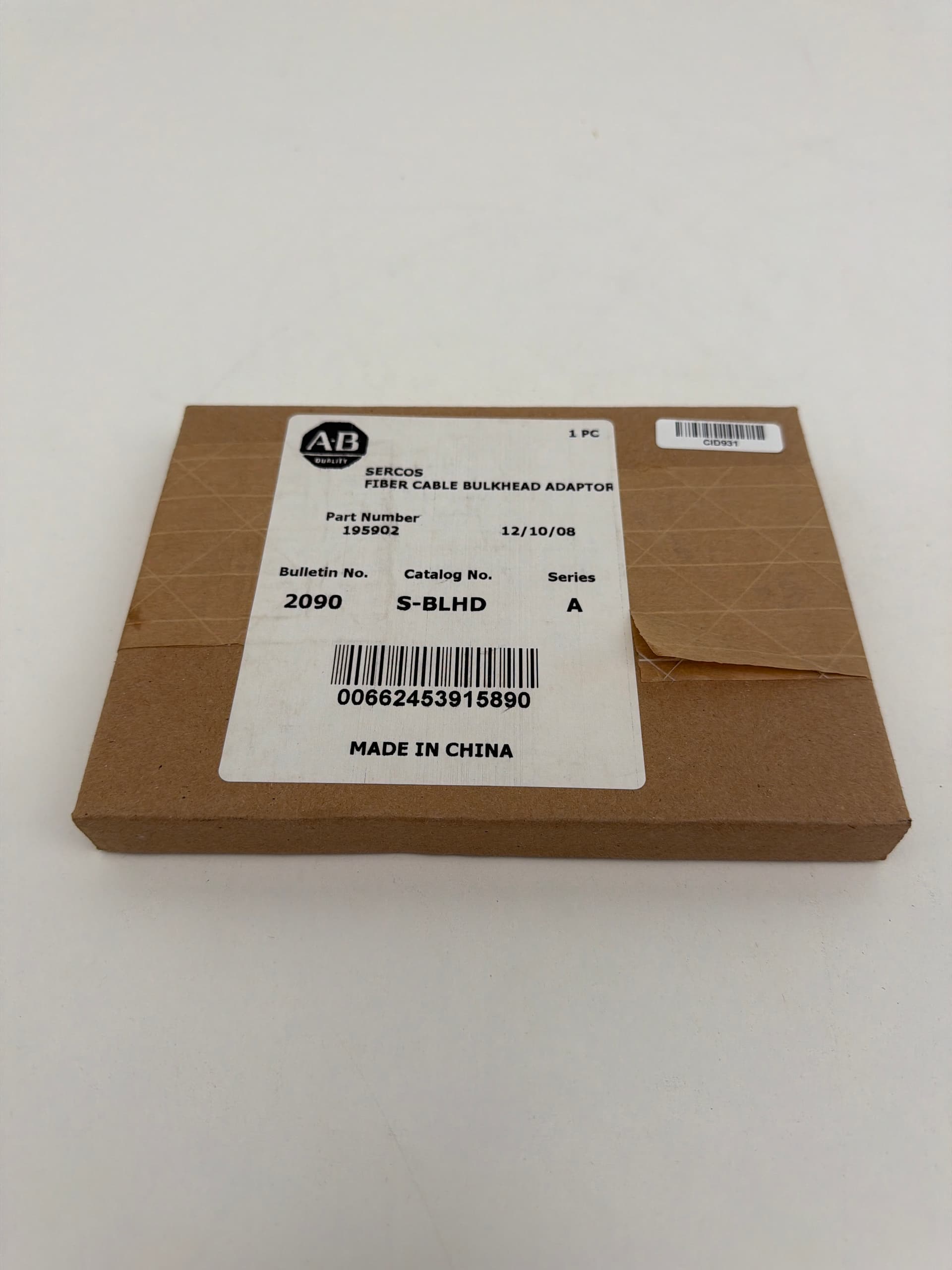 Allen-Bradley 2090-S-BLHD SERCOS Fiber Cable Bulkhead Adaptor Ser A