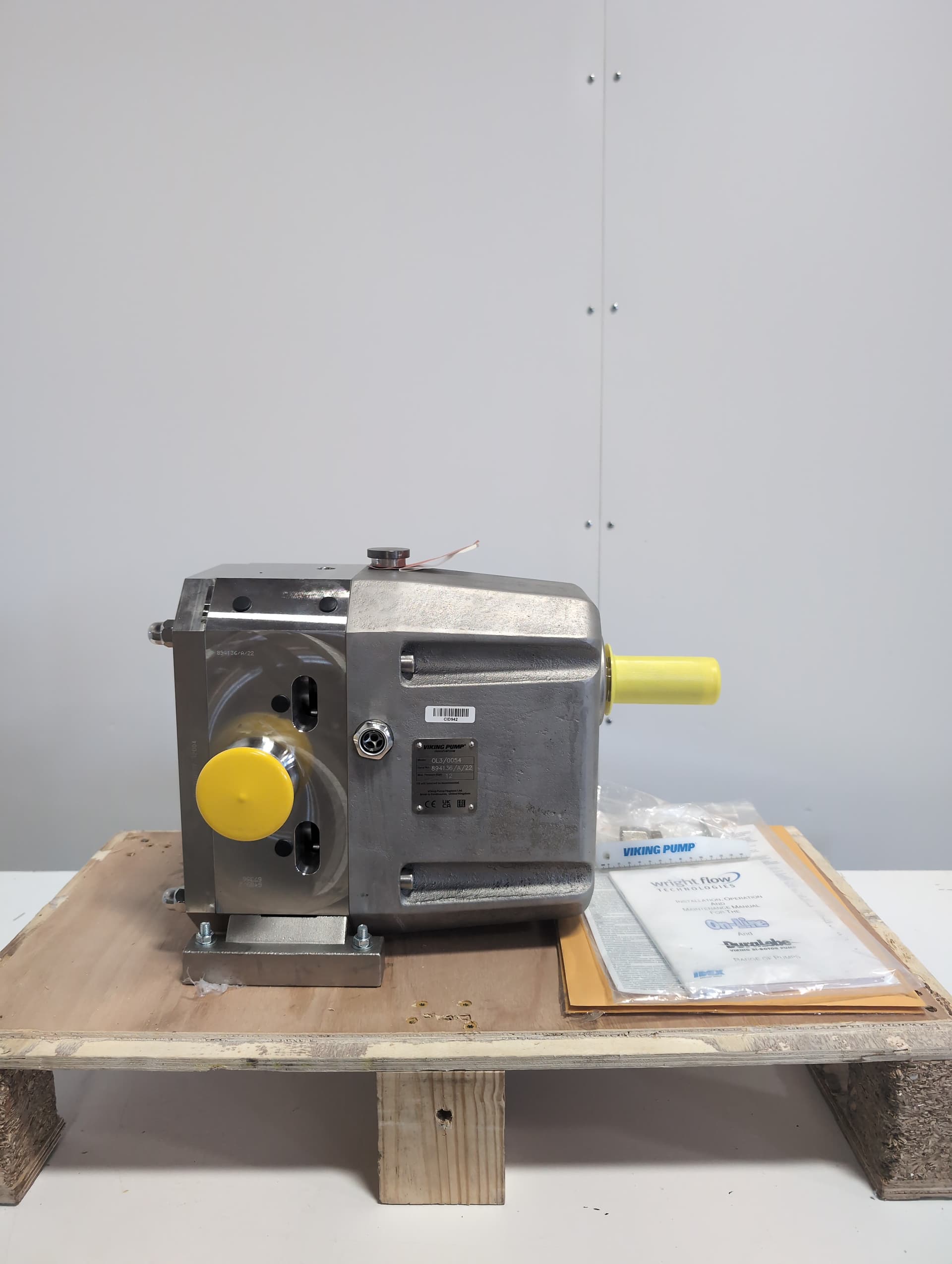 Viking Pump Hygienic Ltd. OL3/0054 Rotary Lobe Sanitary Pump, 2",316 SS