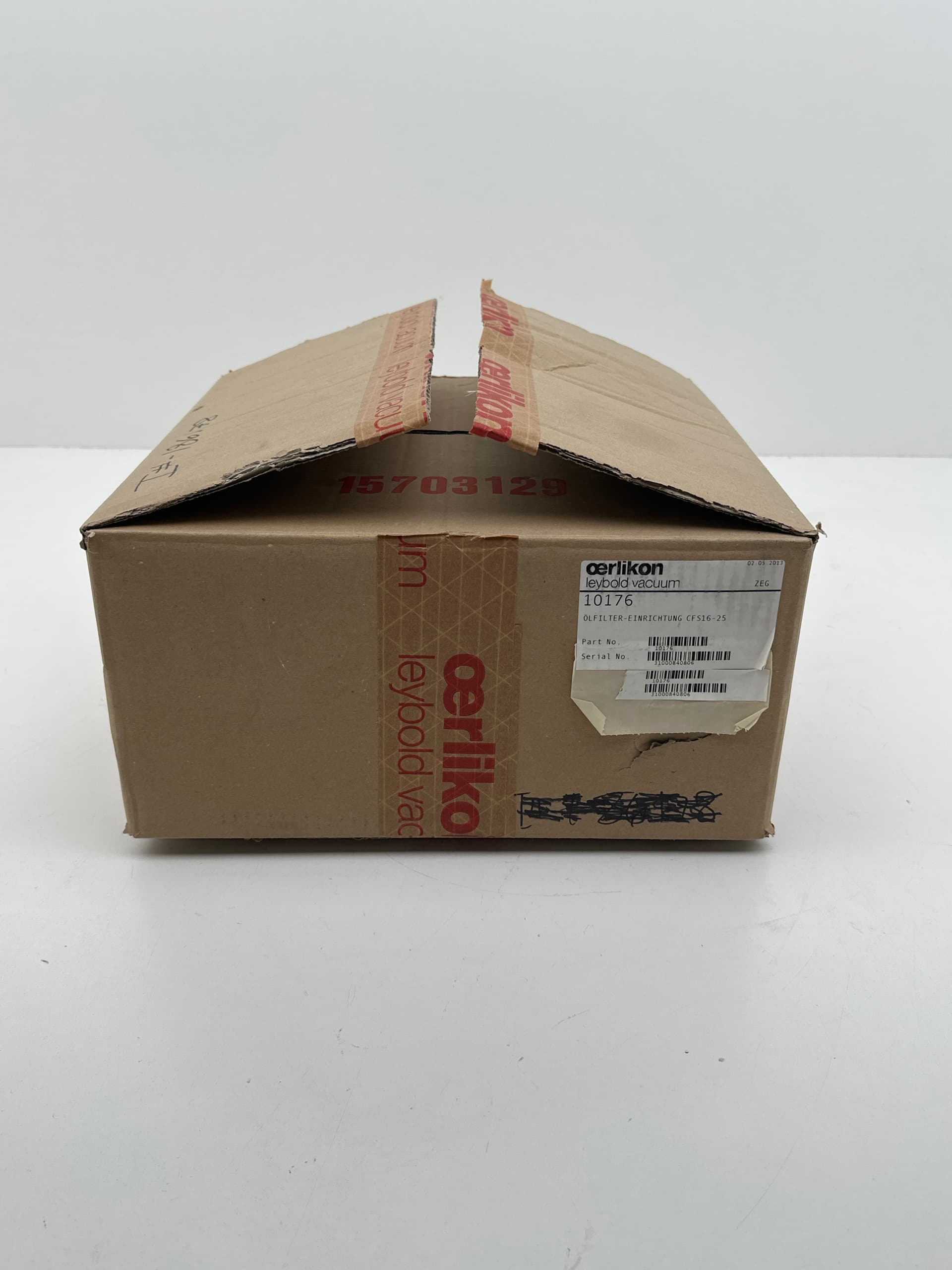 Oerlikon Leybold Vacuum CFS 16-25 PN 10176 Chemical Filter w/ Safety Iso Valve
