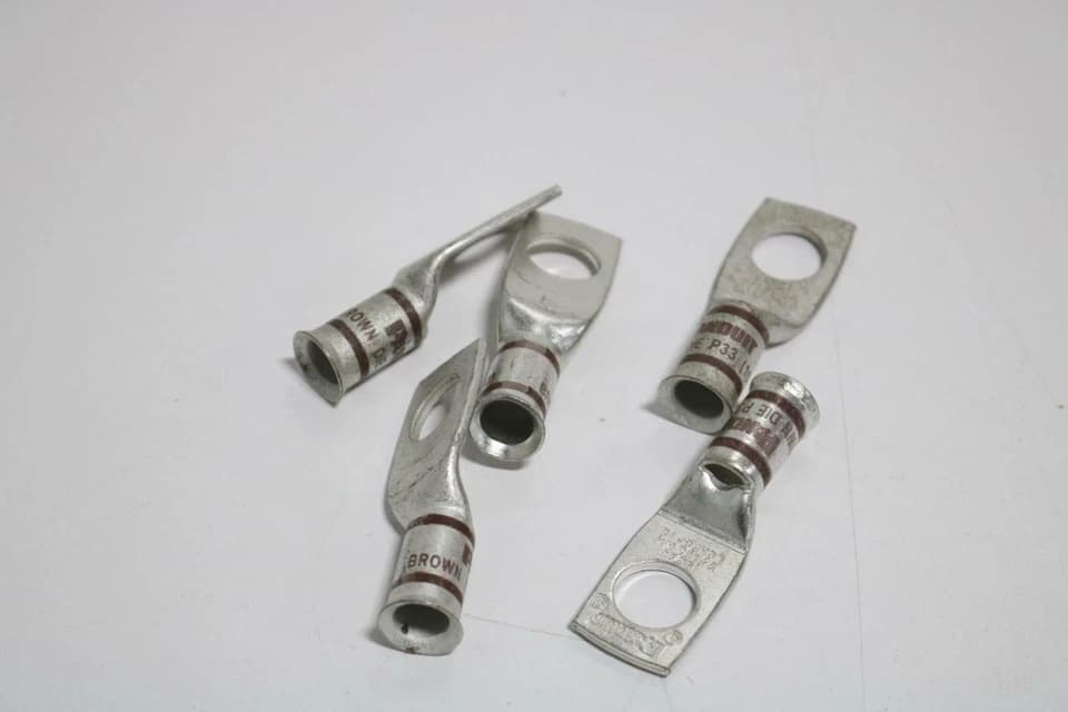 Panduit LCAF2-12-E Lot of 5 %232 Copper Lugs, 1/2" Stud