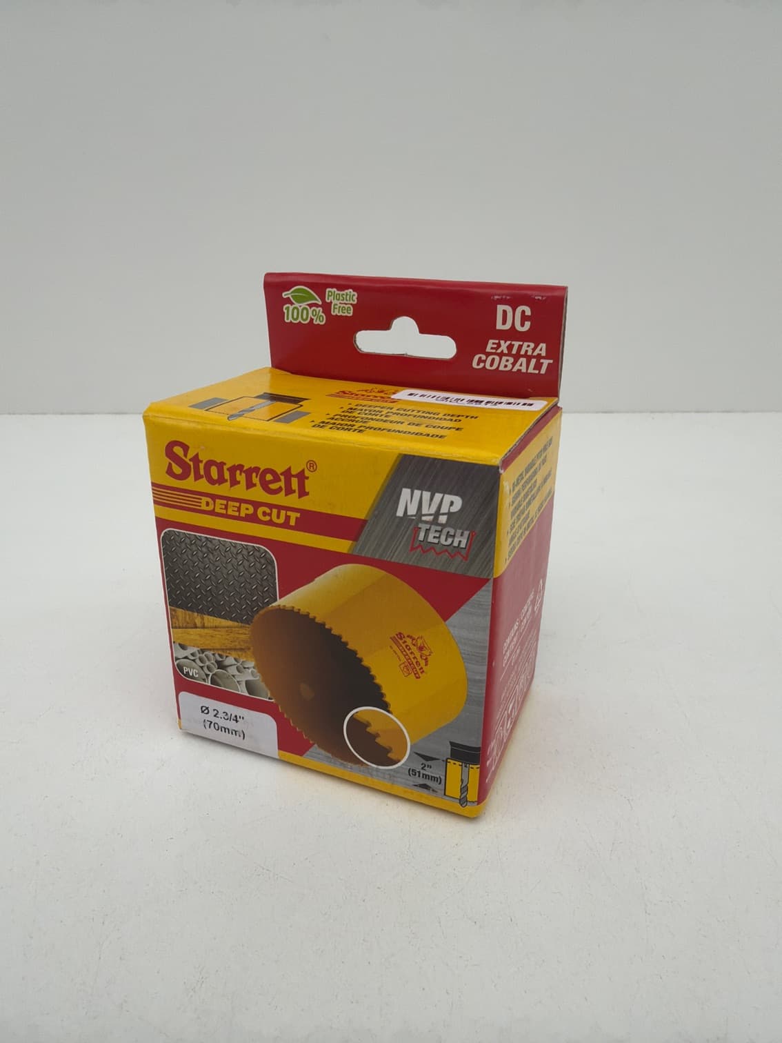 Starrett DCH0234-G Bi-Metal Deep Cut Hole Saw 2.3/4" x 2" Depth