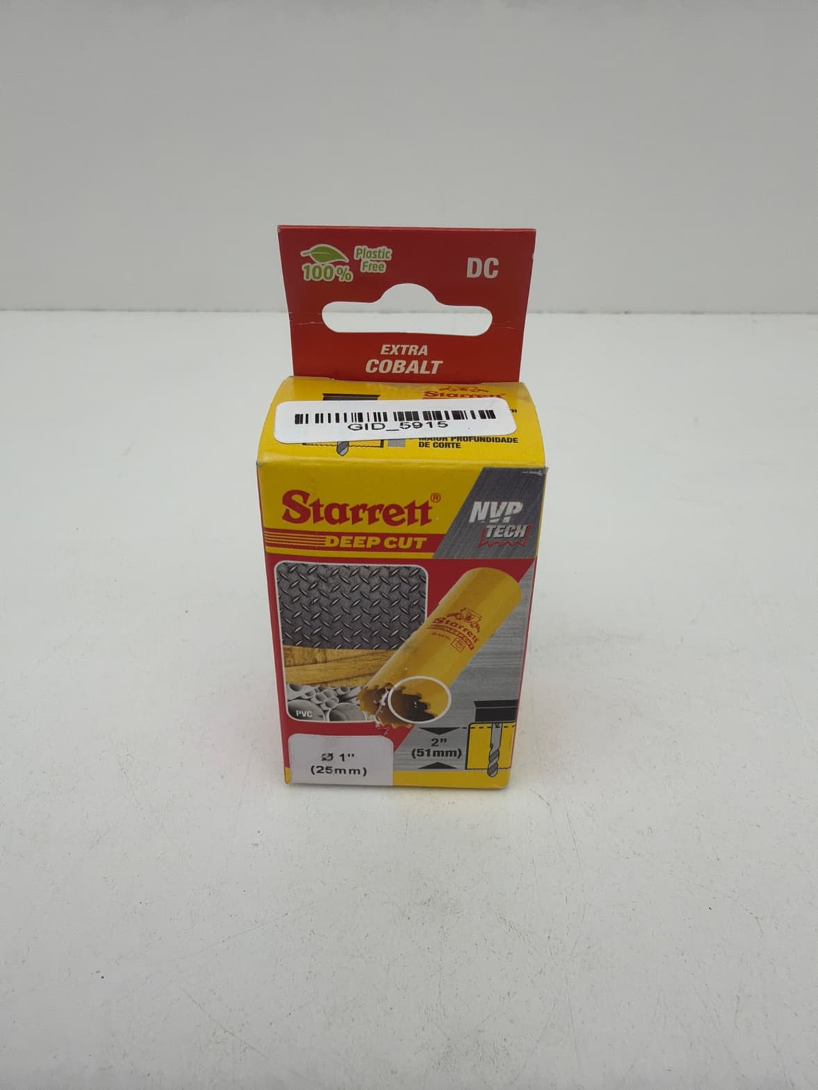 Starrett DCH0100-G Bi-Metal Deep Cut Hole Saw 1" x 2" Depth