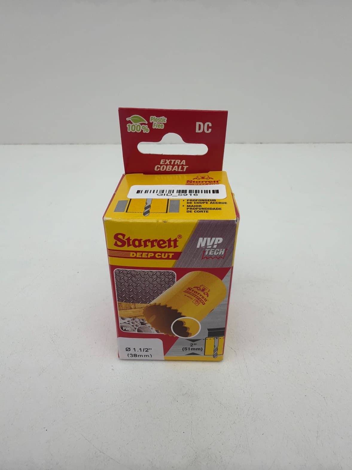 Starrett DCH0112-G Bi-Metal Deep Cut Hole Saw 1.1/2" x 2" Depth
