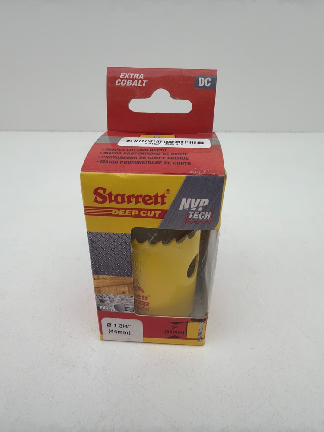 Starrett DCH0134-G Bi-Metal Deep Cut Hole Saw 1.3/4" x 2" Depth