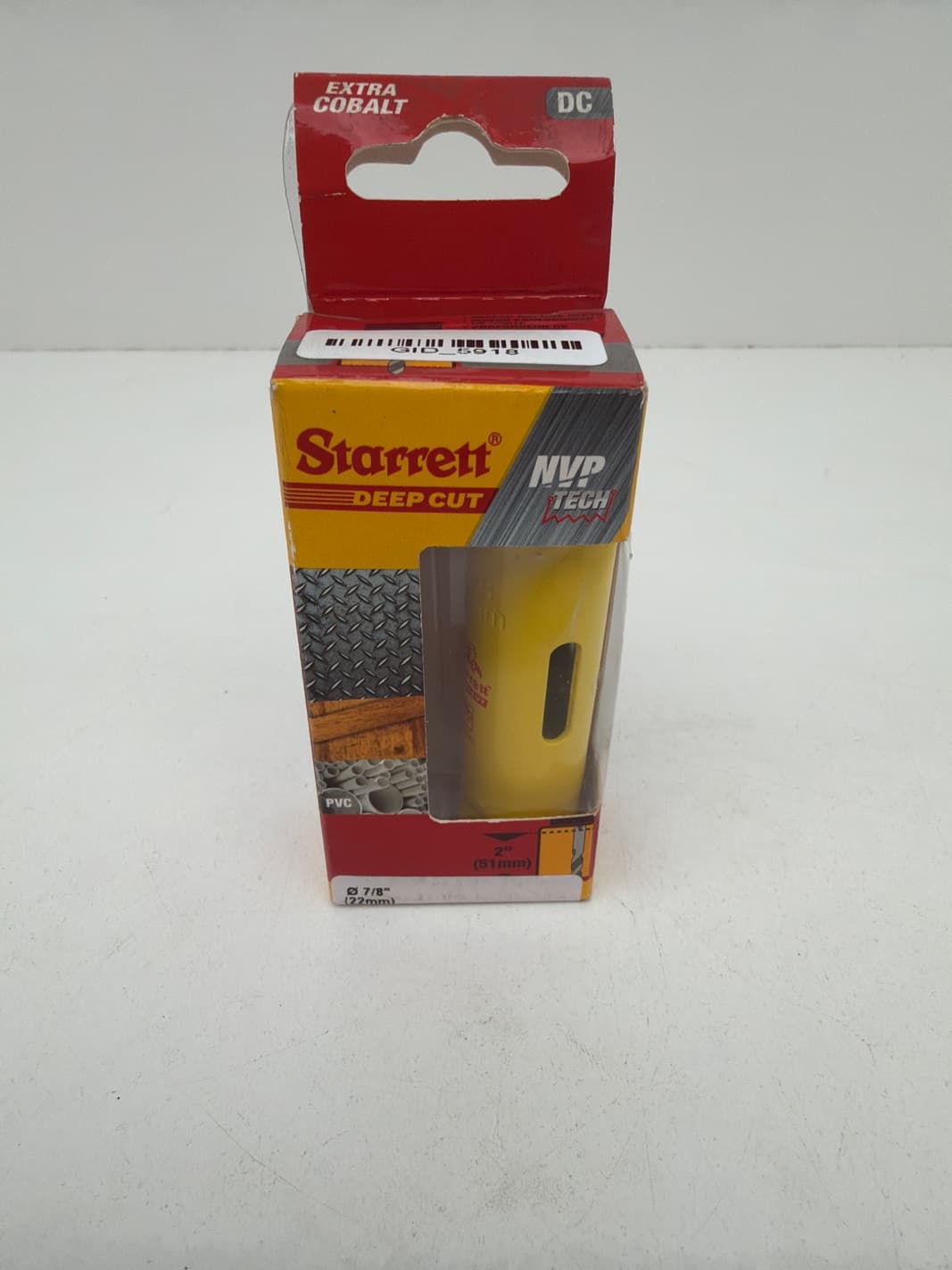 Starrett DCH0078-G Bi-Metal Deep Cut Hole Saw 7/8" x 2" Depth