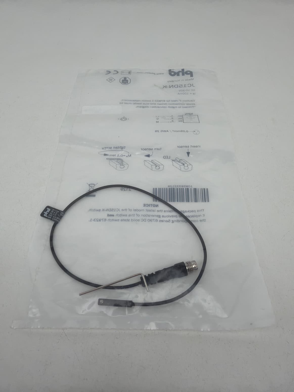 PHD JC1SDN-K DC Solid-State Magnetic Switch, 3-Pin, M8 Quick-Connect