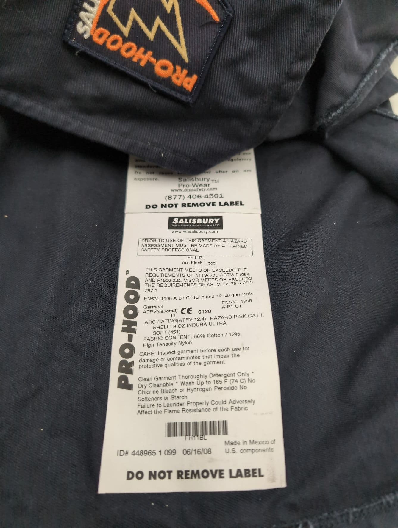 NSA/Salisbury 12 Cal/cm2, 11 Cal/cm2 Jacket, Bib Overall, Helmet, and Hood