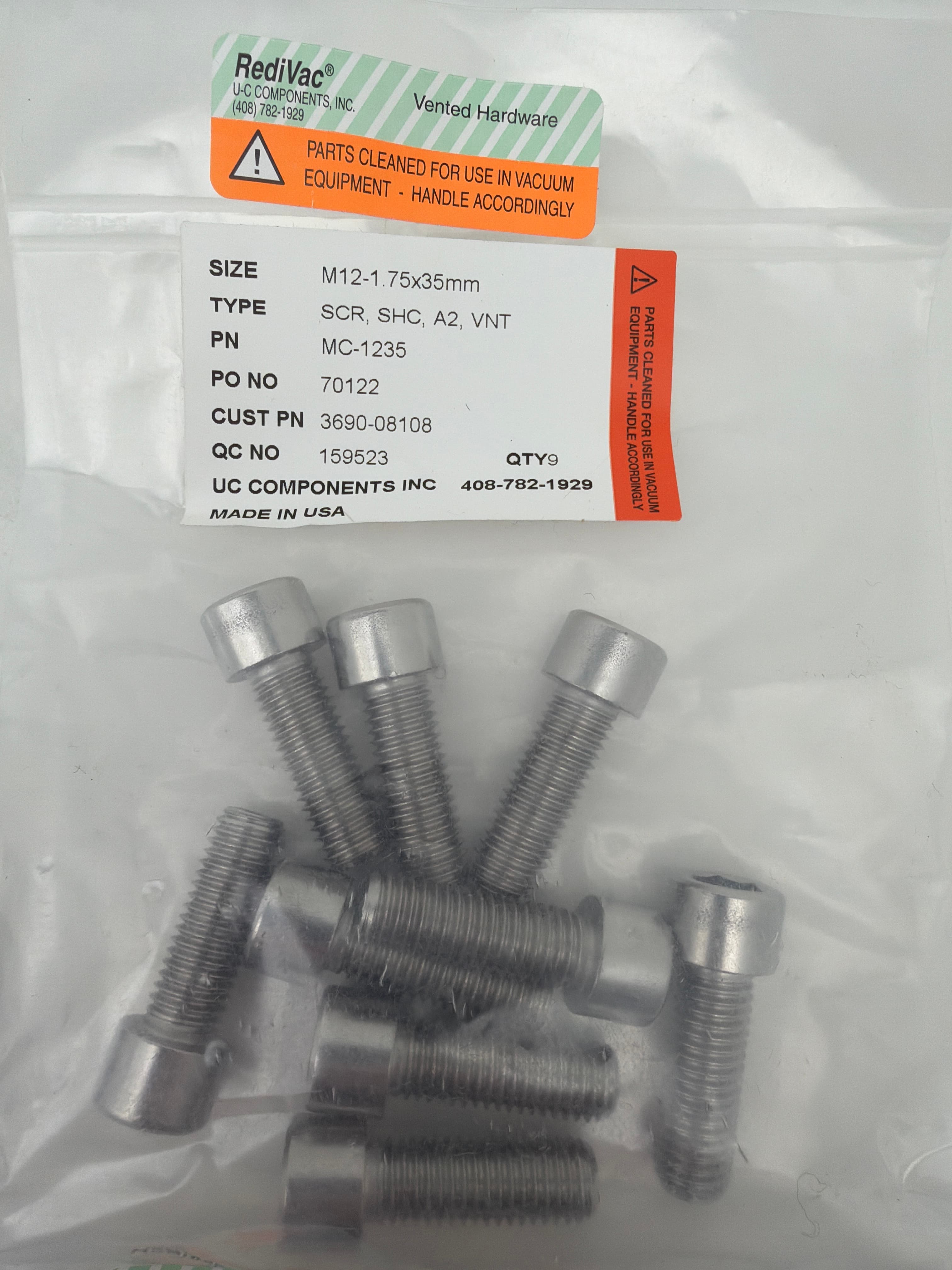 UC Components MC-1235 Vented Hardware