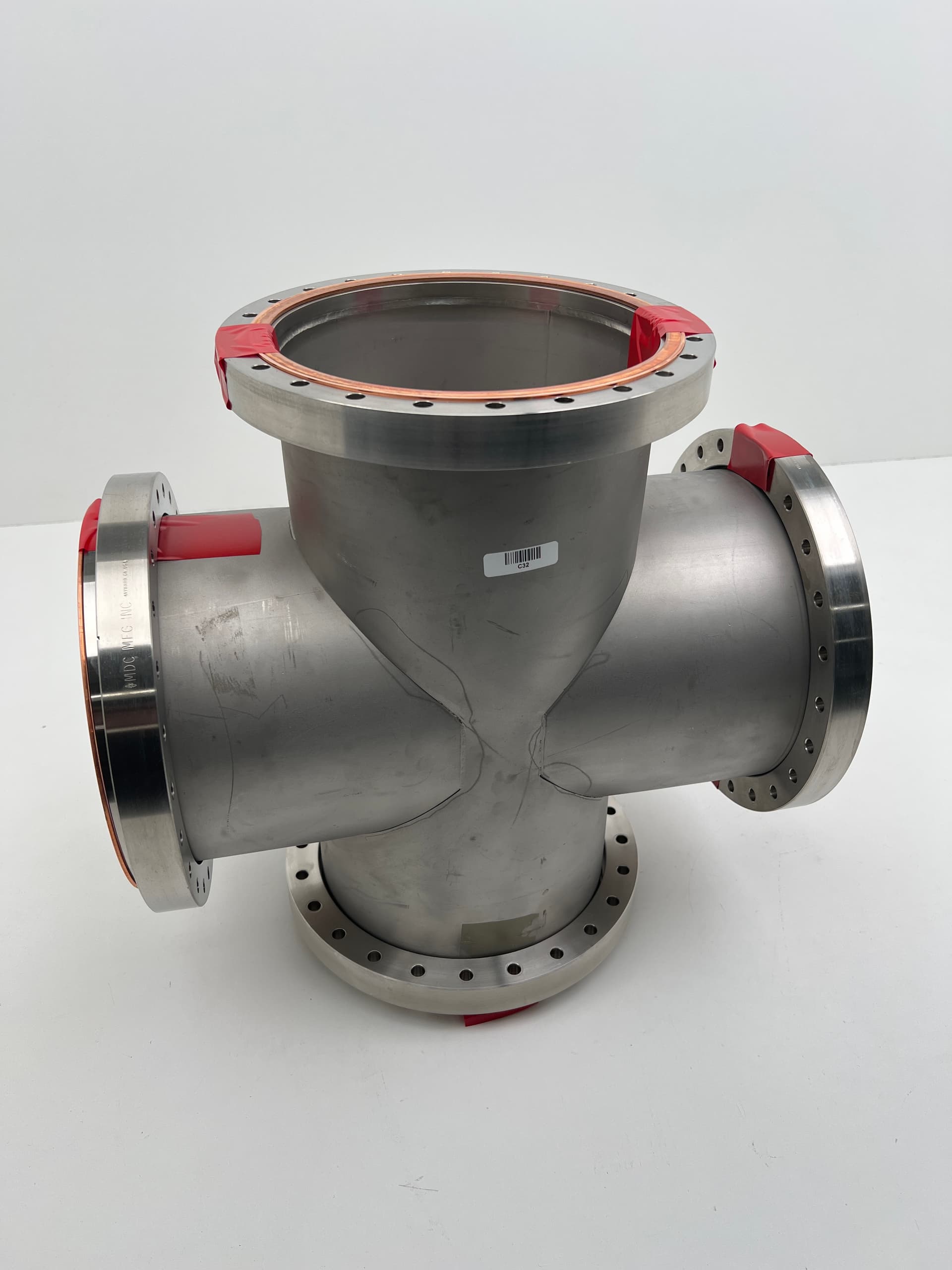 MDC 600-4T DN200CF 10.00" OD 4 Way UHV Vacuum 8" ConFlat Tube Cross