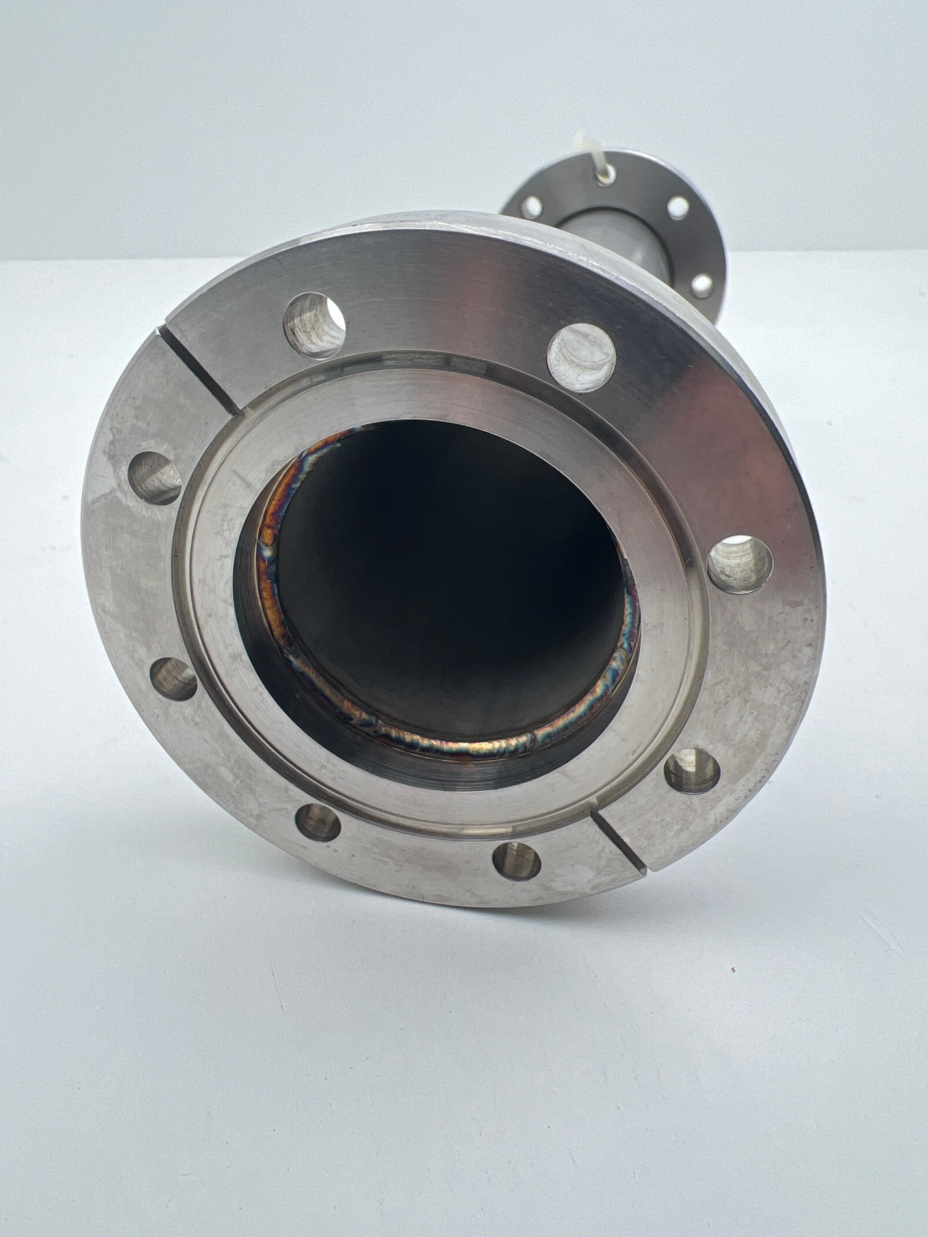 Varian DN63CF 4.50" OD Full UHV Vacuum Nipple, 14" L 304SS