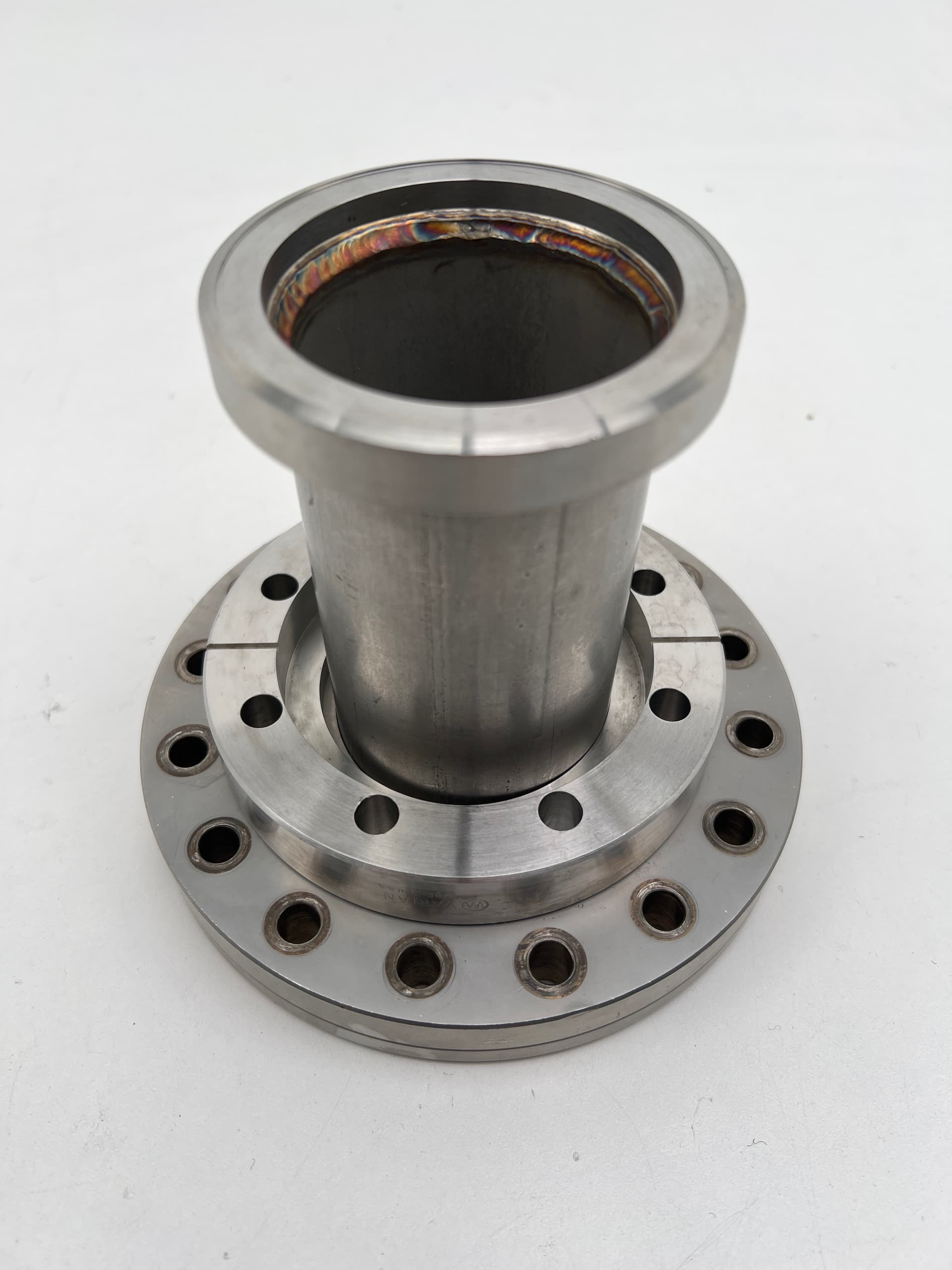 DN100CF 6.00" OD to DN63CF 4.50" OD UHV Vacuum Straight Reducing Nipple, 304SS,