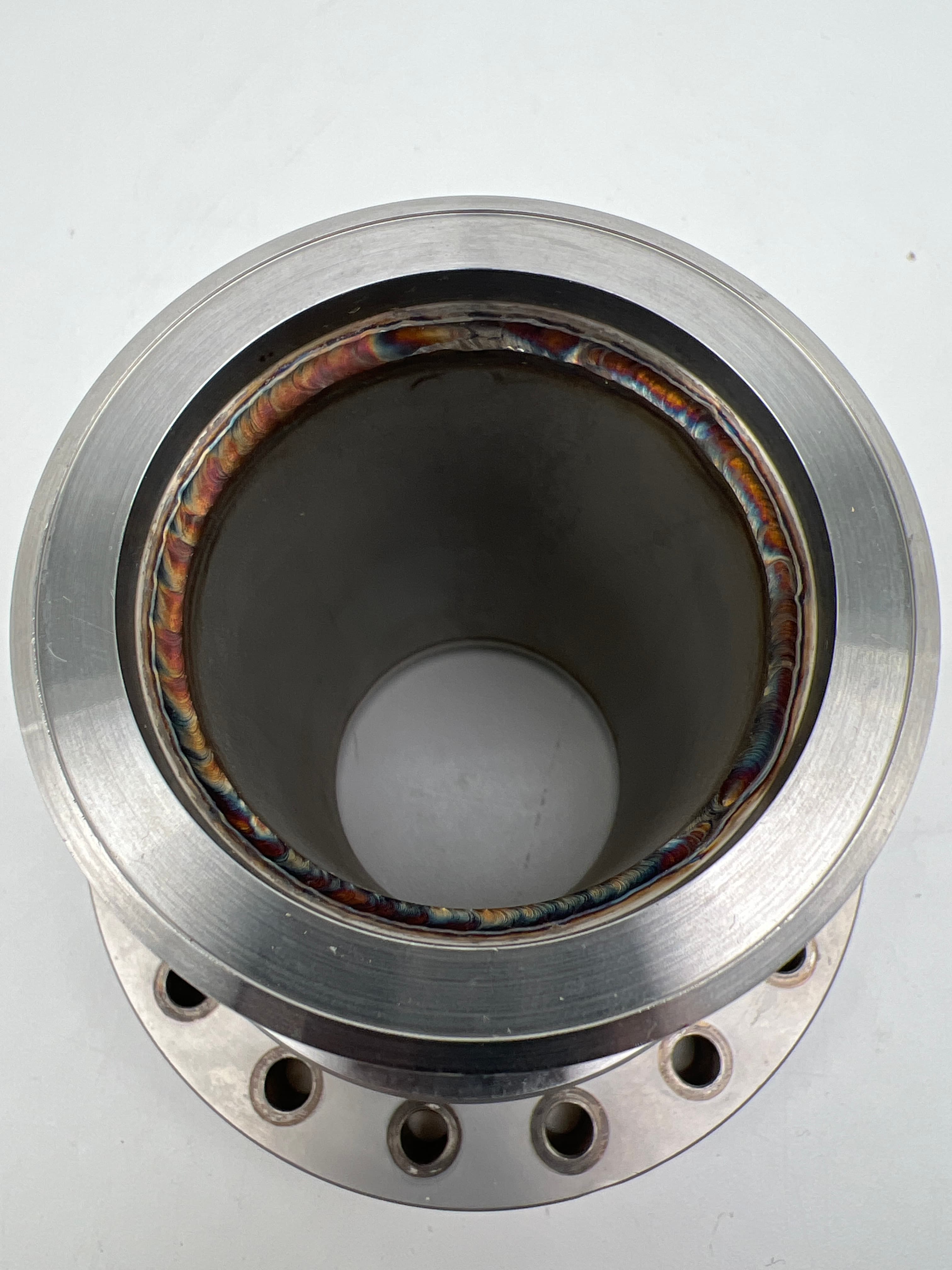 DN100CF 6.00" OD to DN63CF 4.50" OD UHV Vacuum Straight Reducing Nipple, 304SS,
