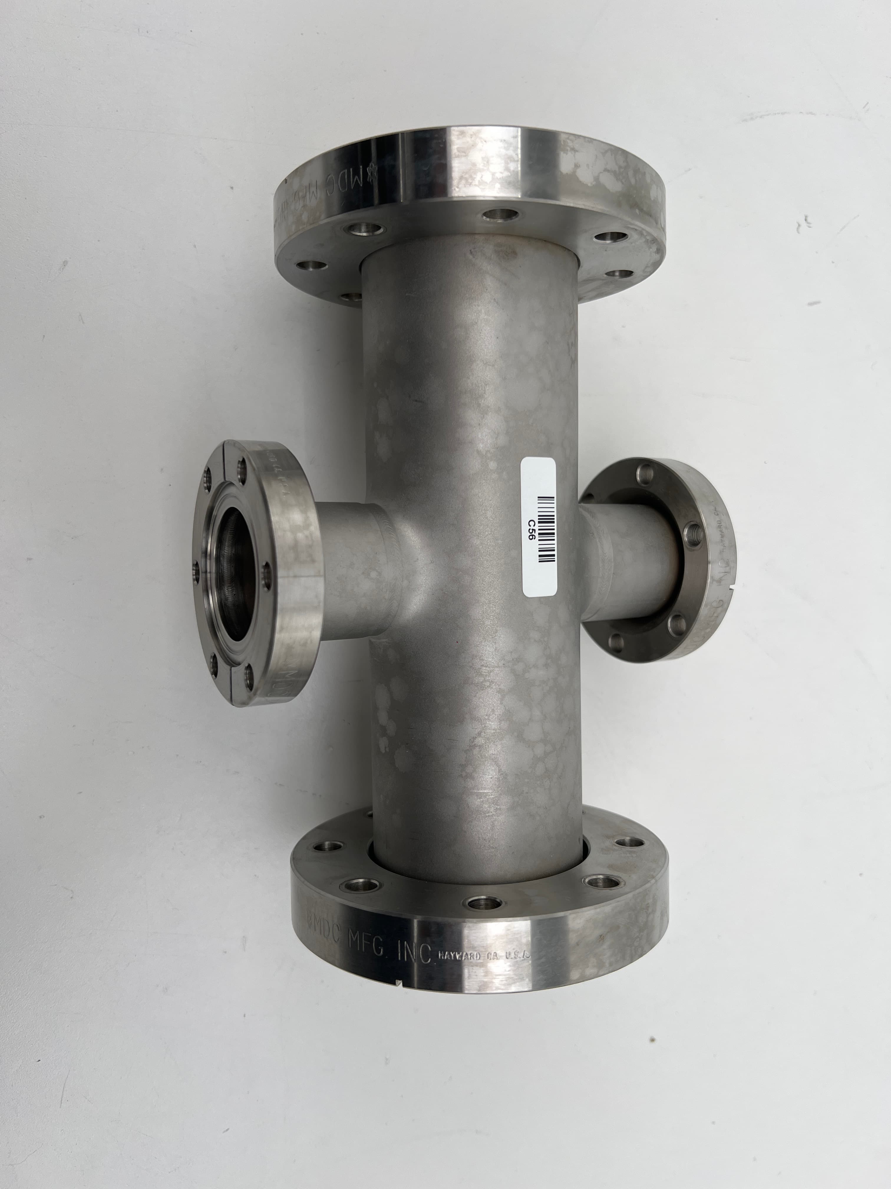 MDC DN63CF 4.50" OD to DN35CF-DN40CF 2.75" OD ConFlat UHV 4-Way Reducing Cross,