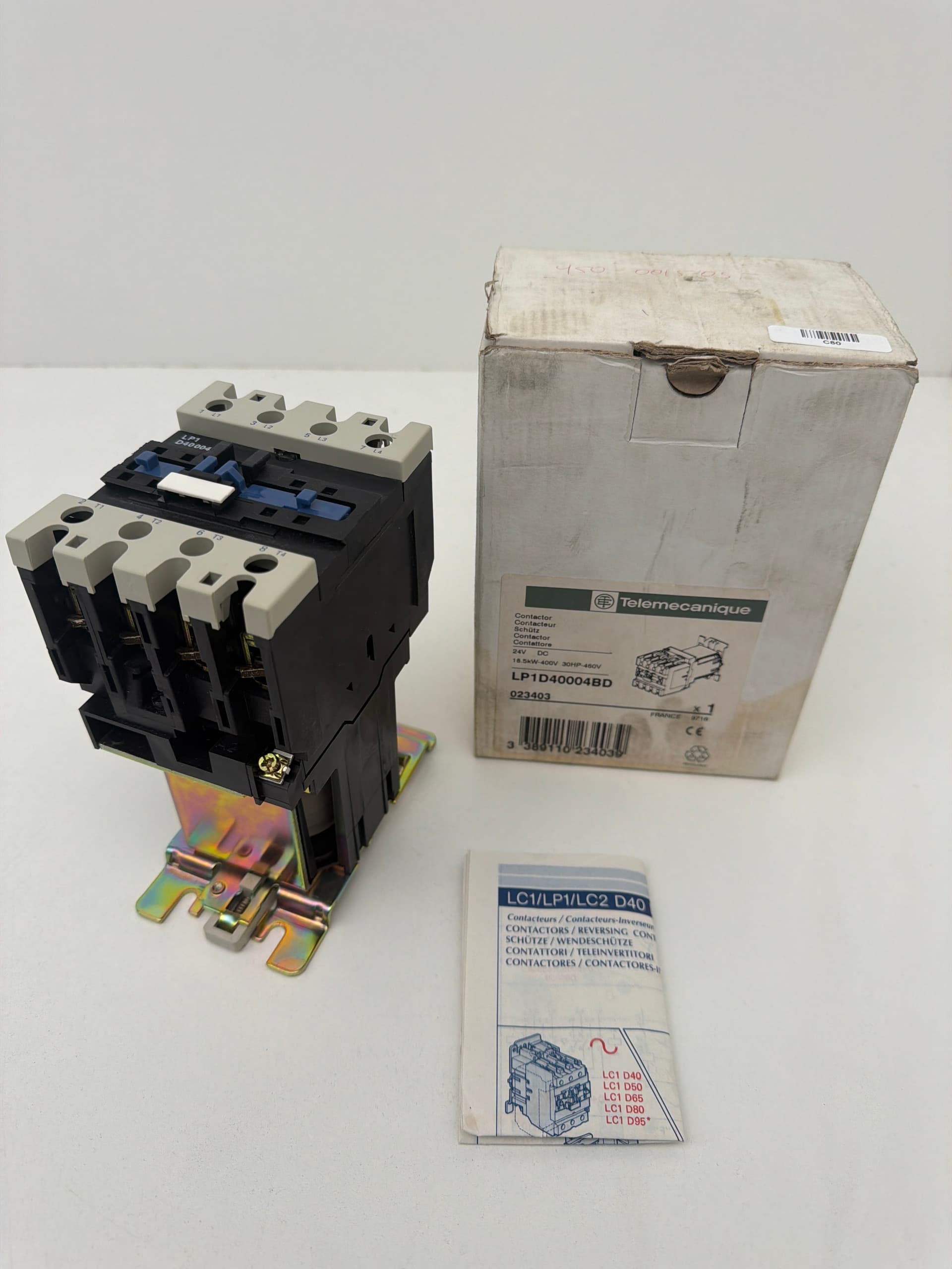 Telemecanique LP1D40004BD IEC Contactor 24VDC Coil 18.5kW-400V 30HP-460V