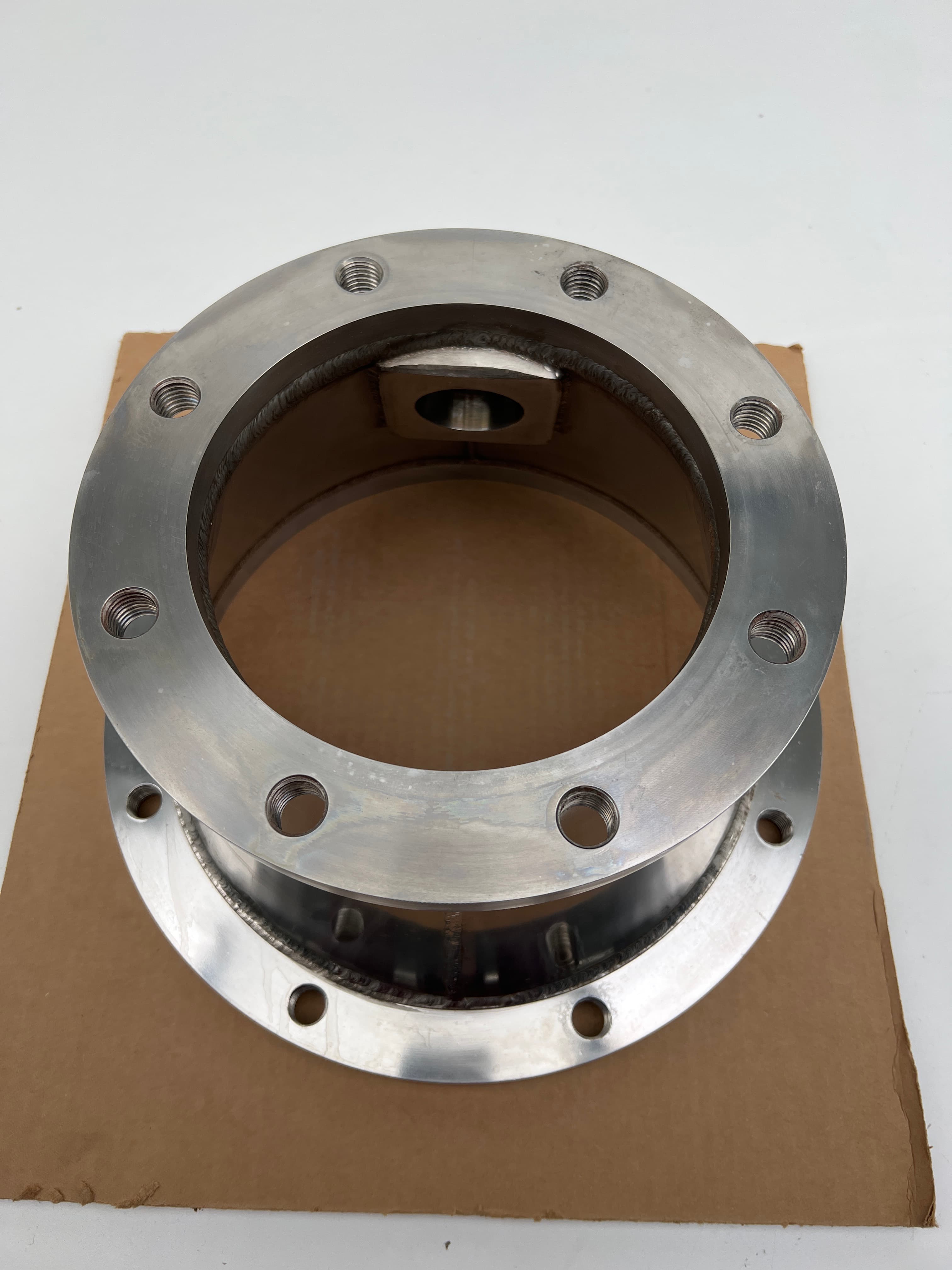 Vacuum Reducing Adapter ASA-12 to ASA-8 304 Polished Stainless, 8" Long