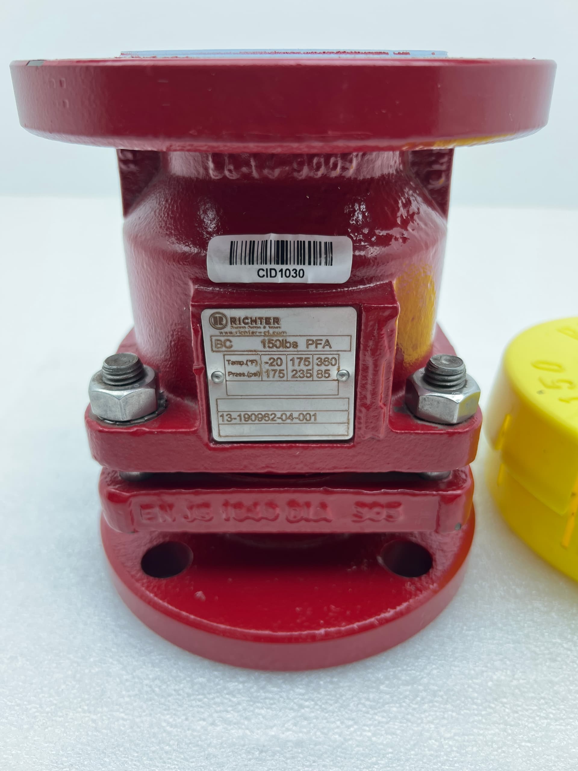 Richter 13-190962-04-001 2" PFA Lined Solid PTFE Ball Check Valve