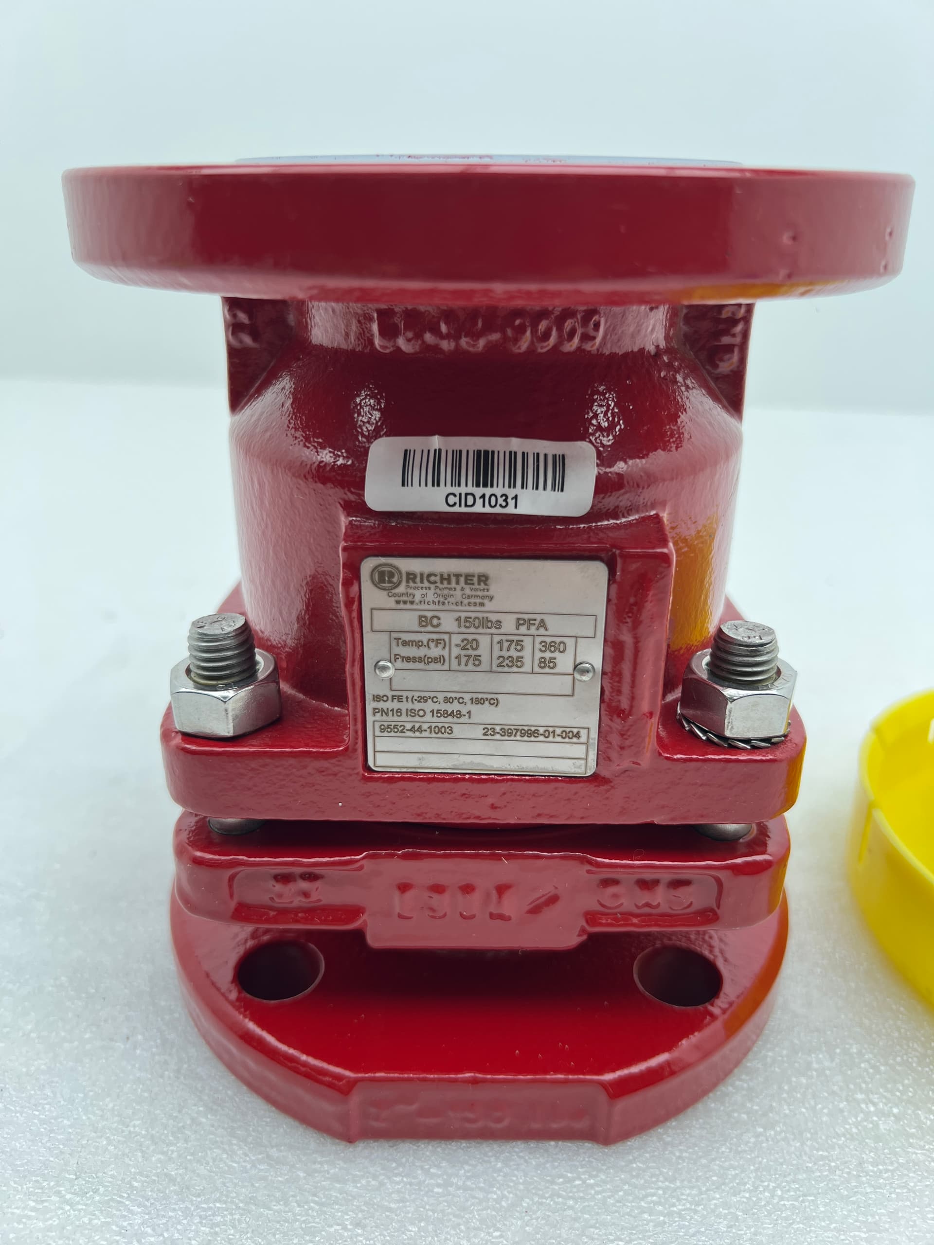 Richter 9552-44-1003 2" PFA Lined Solid PTFE Ball Check Valve