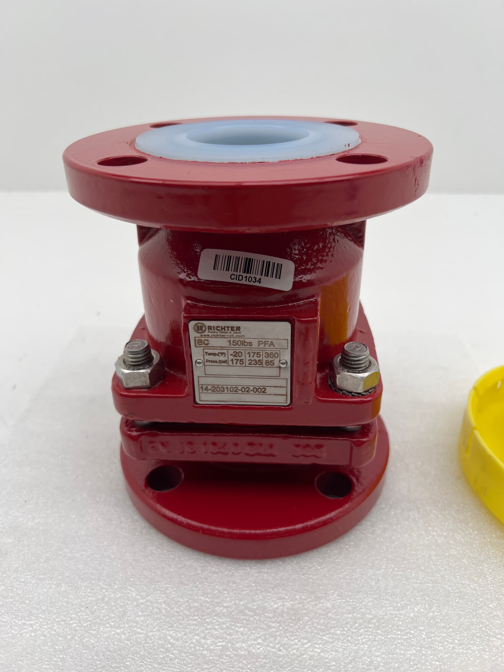 Richter 14-203102-02-002 2" PFA Lined Solid PTFE Ball Check Valve