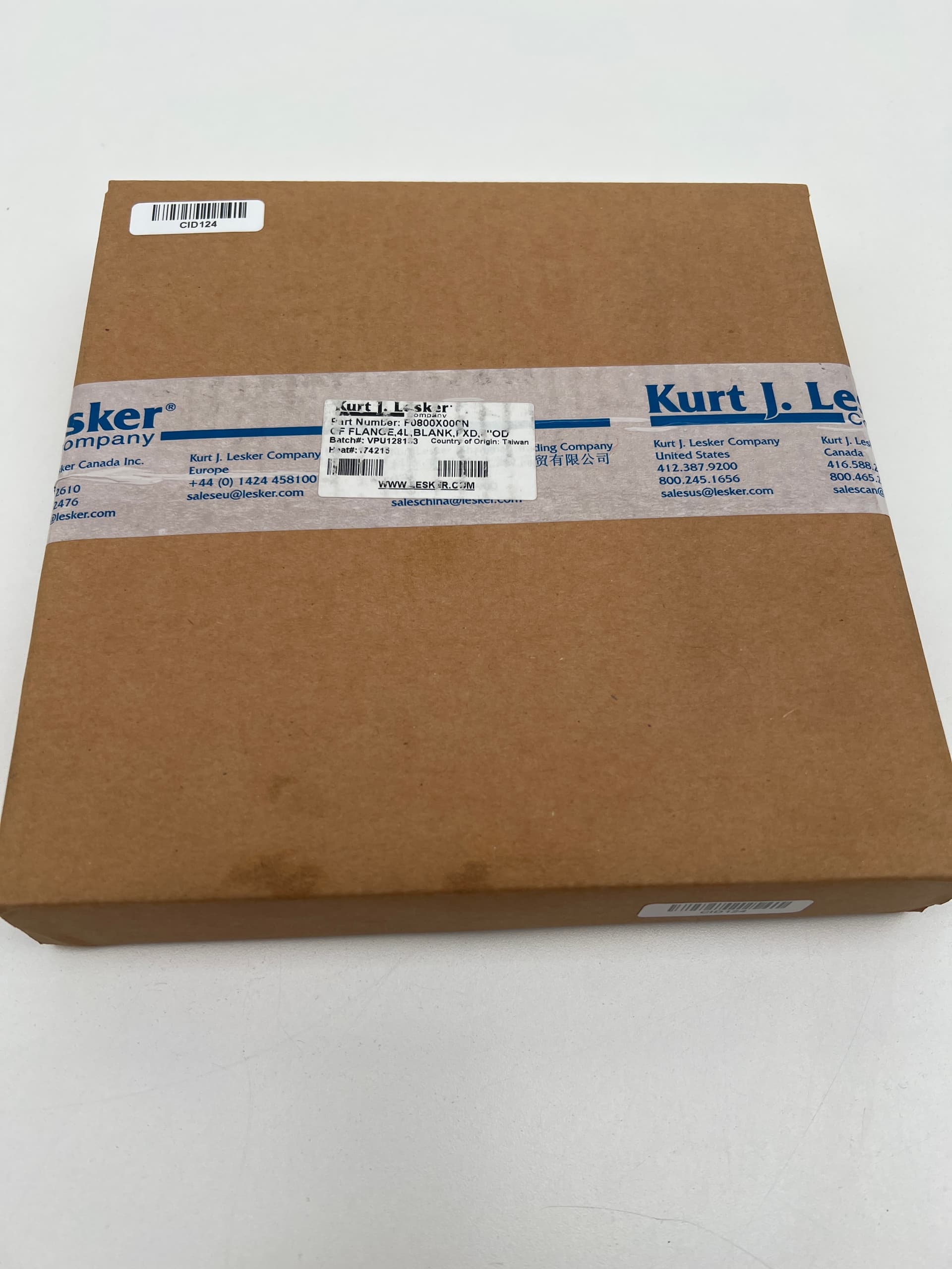 Kurt J Lesker F0800X00N UHV Conflat DN160 8"OD Fixed Blank 304SS