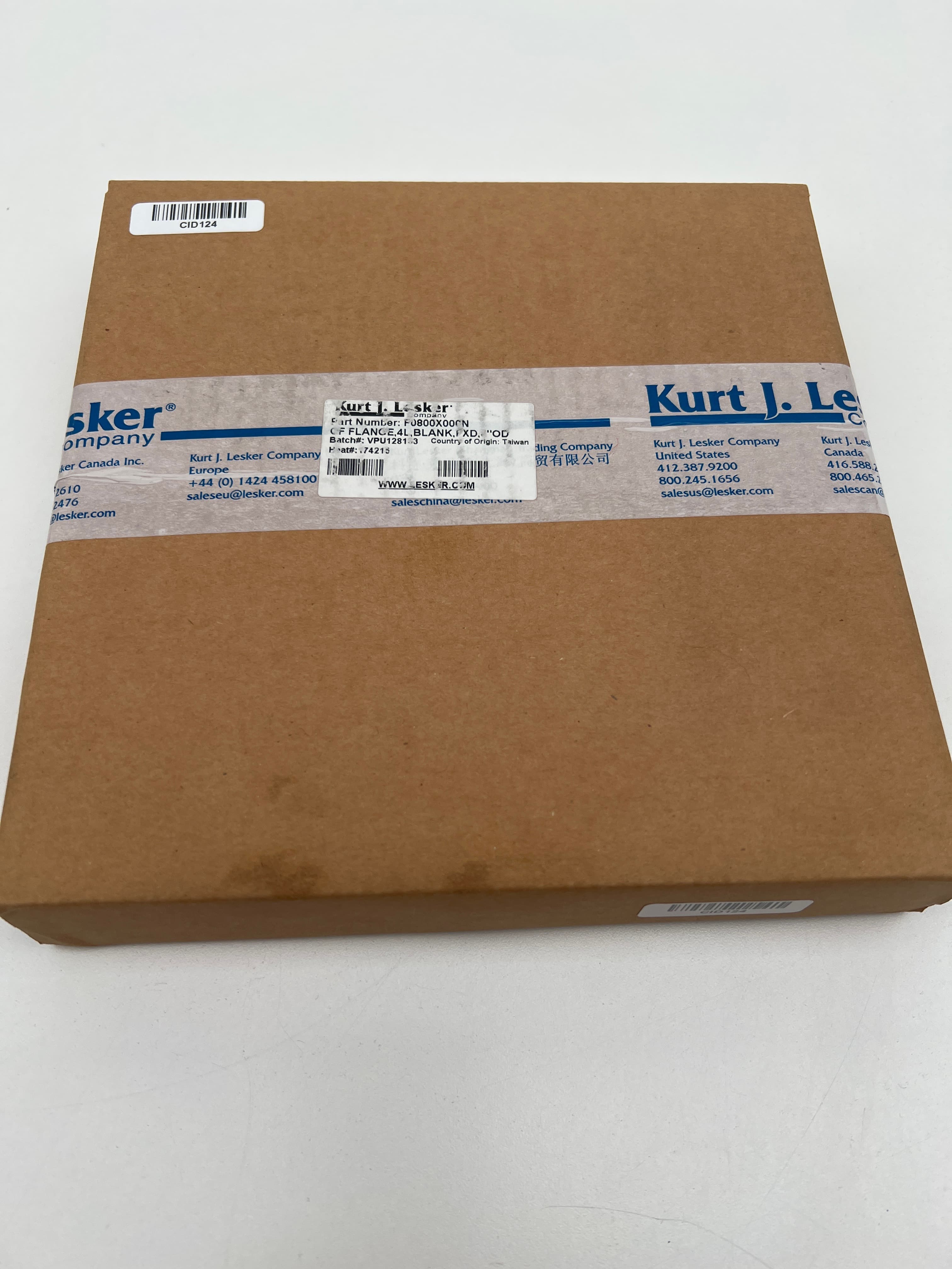 Kurt J Lesker F0800X00N UHV Conflat DN160 8"OD Fixed Blank 304SS