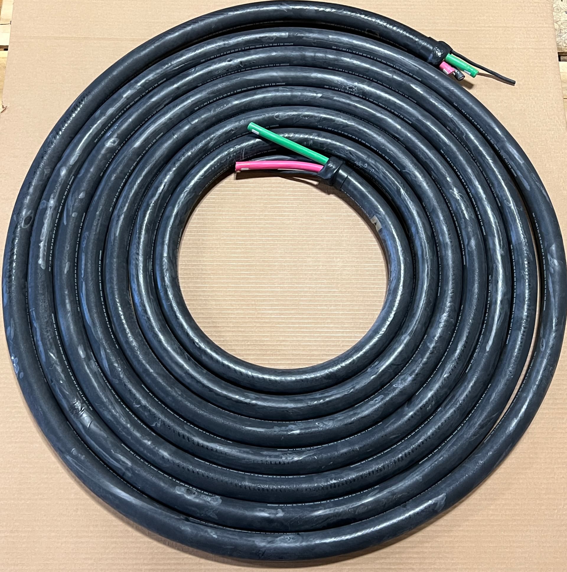 Surprenant Cable 3C, 1/0 AWG, 600V Braided Shield, Portable Power Cable, 49',