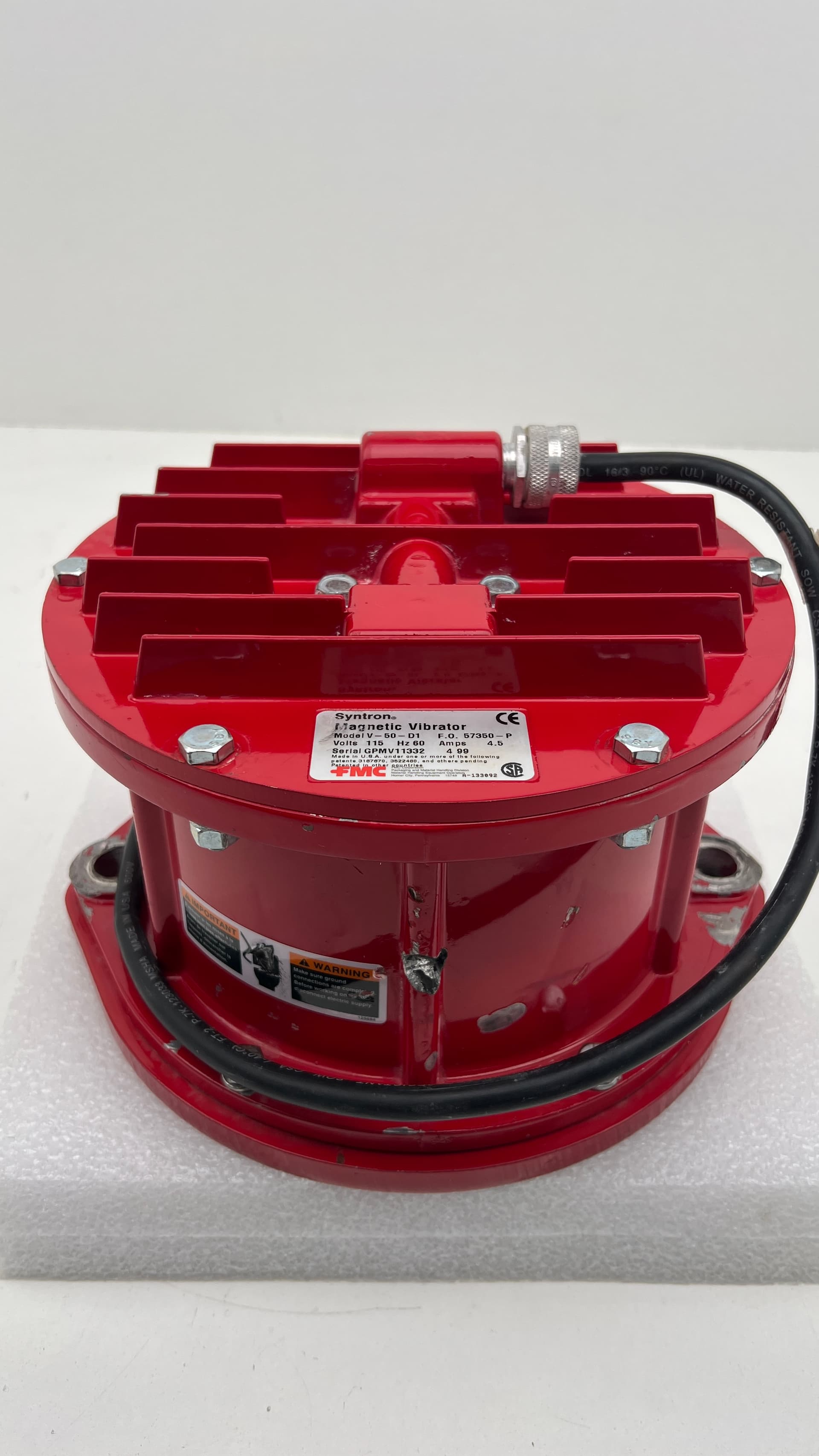 FMC Syntron V-50-D1 Electromagnetic Impact Vibrator, 3600 VPM
