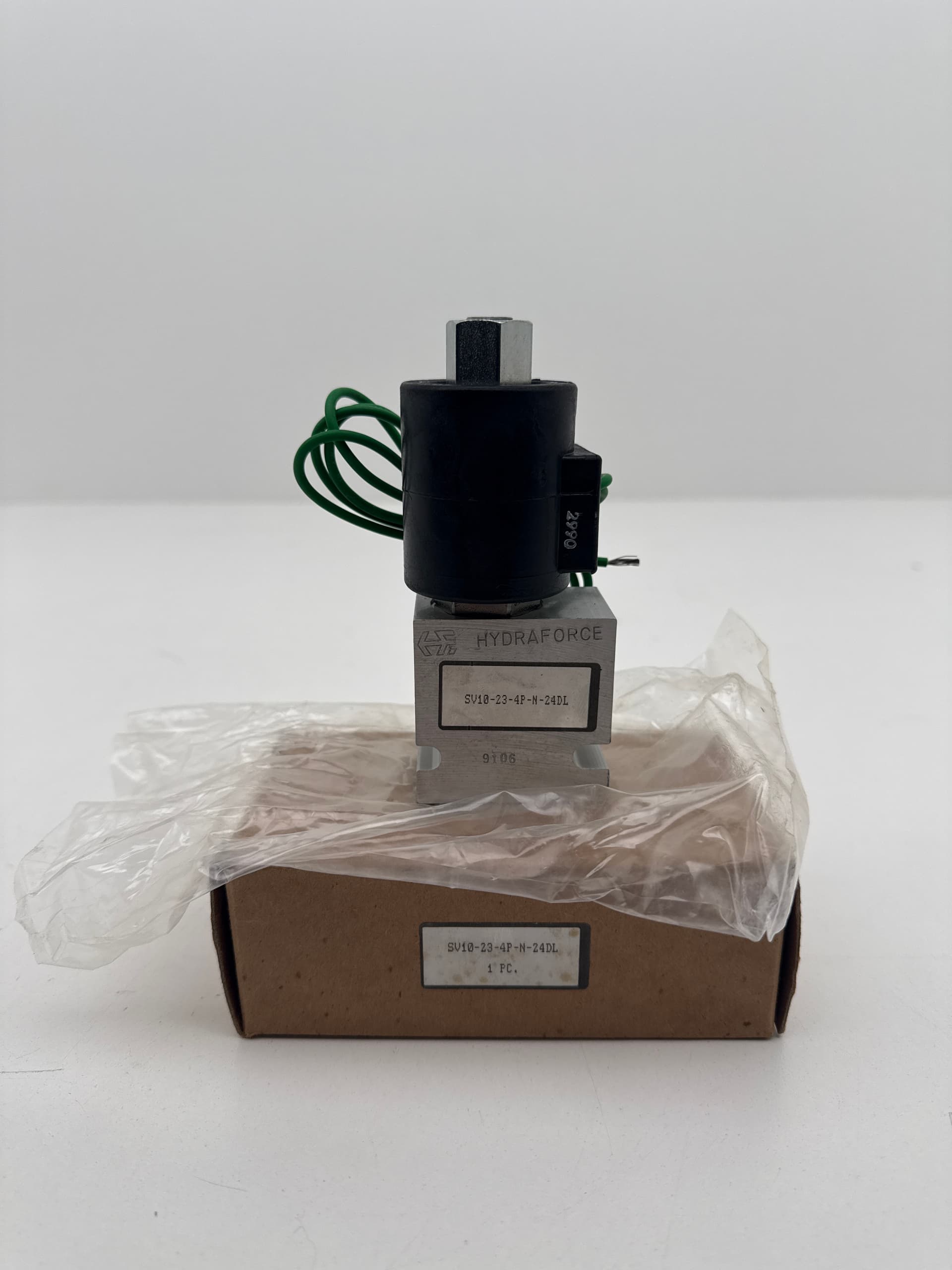 HydraForce SV10-23-4P-N-24DL Solenoid Cartridge Valve, 1/2 NPTF, 24 VDC