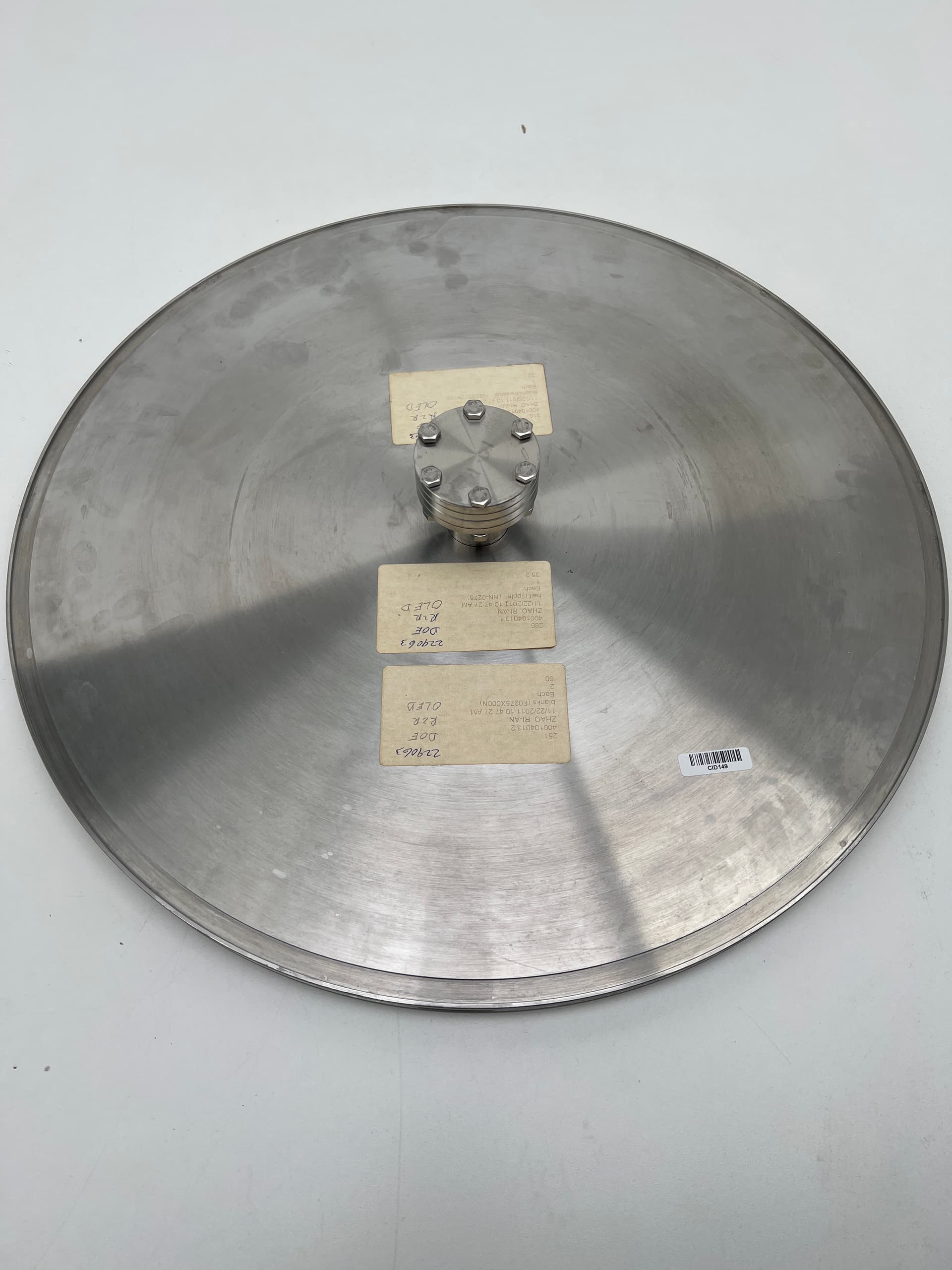 HV Vacuum ISO-K DN 500 21.65" OD to DN35 2.75" Conflat Adaptor, 304 SS, 4" Long,